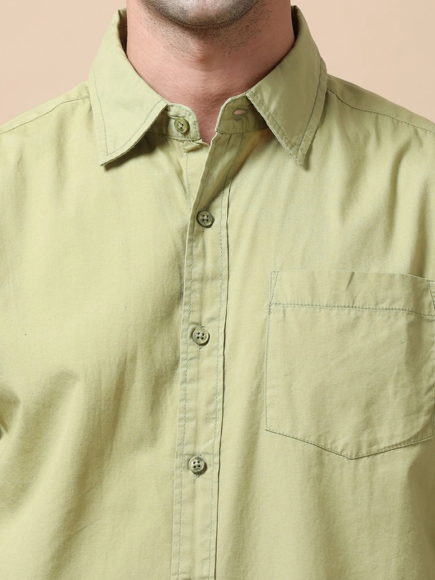 Essential Classic Cotton Shirt - Light Green