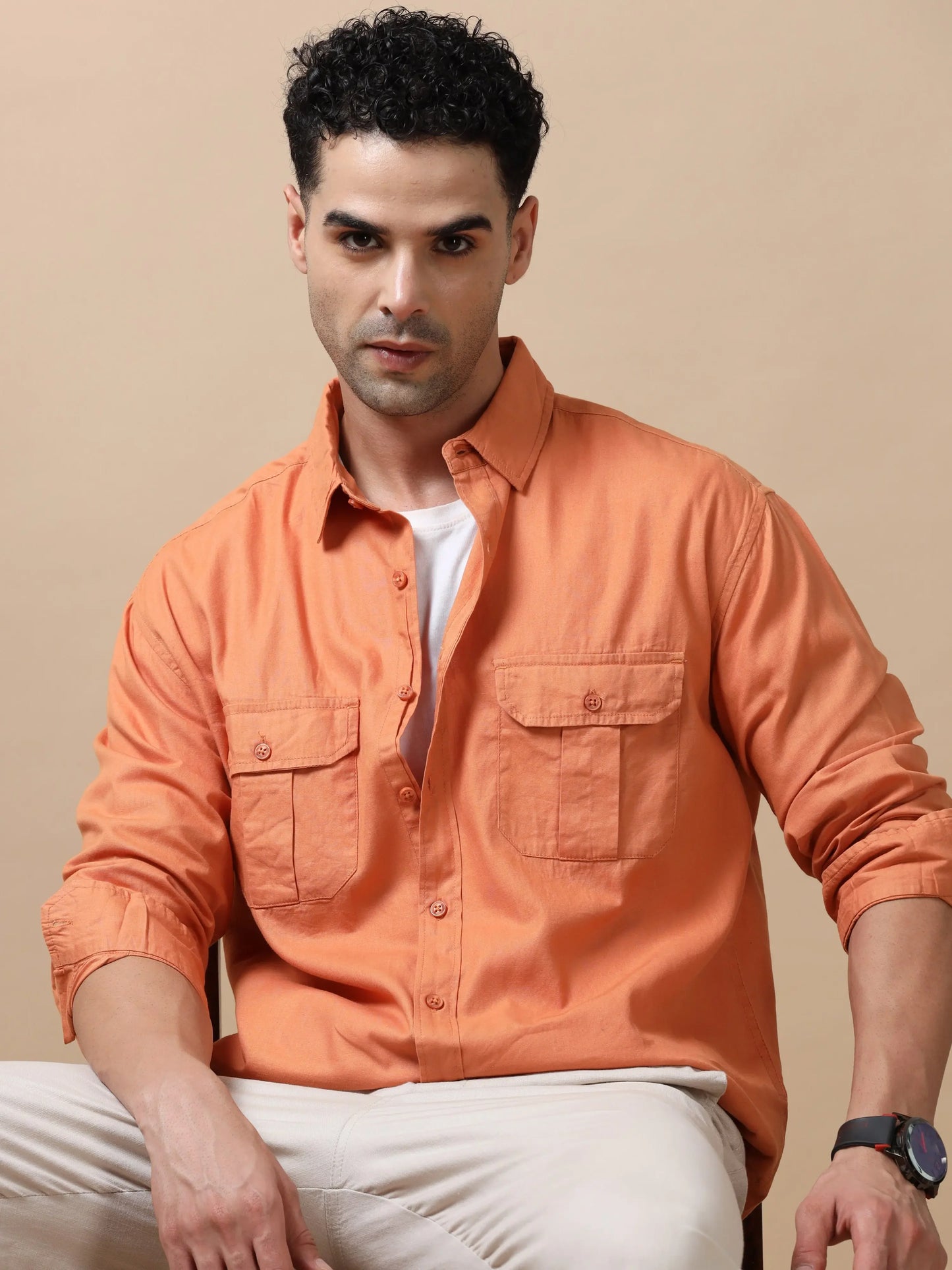 Essential Classic Cotton Shirt - Peach