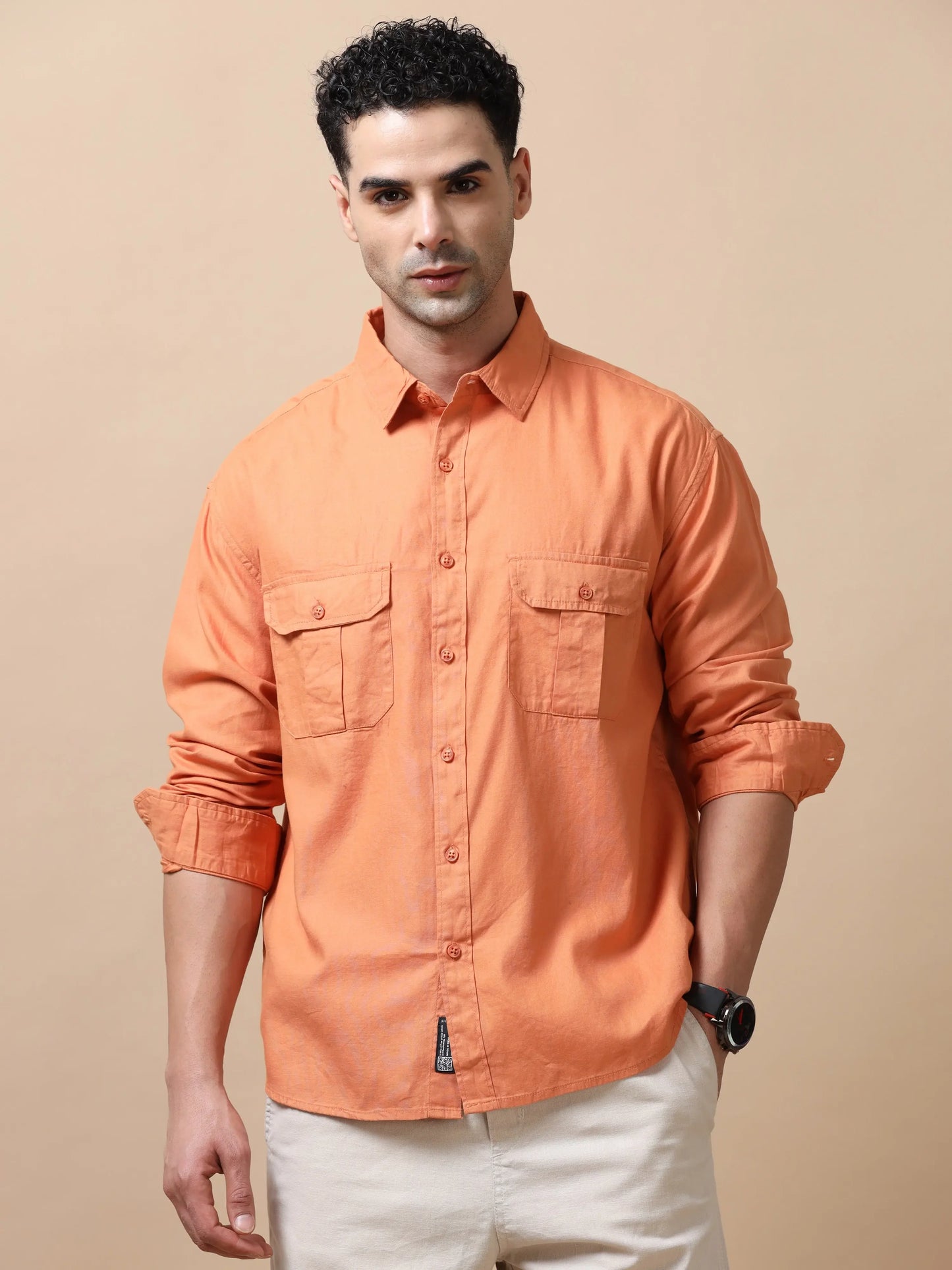 Essential Classic Cotton Shirt - Peach