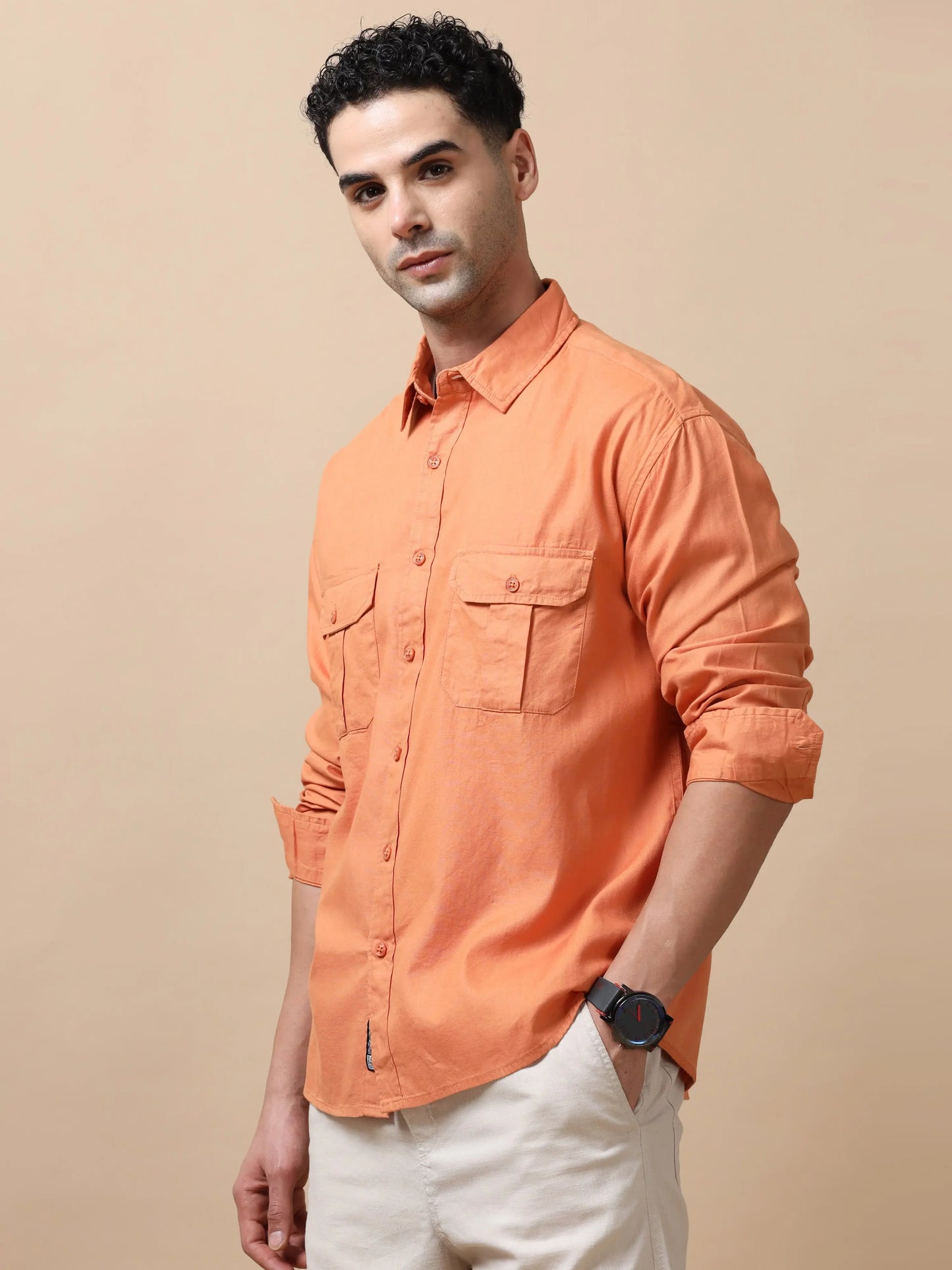 Essential Classic Cotton Shirt - Peach