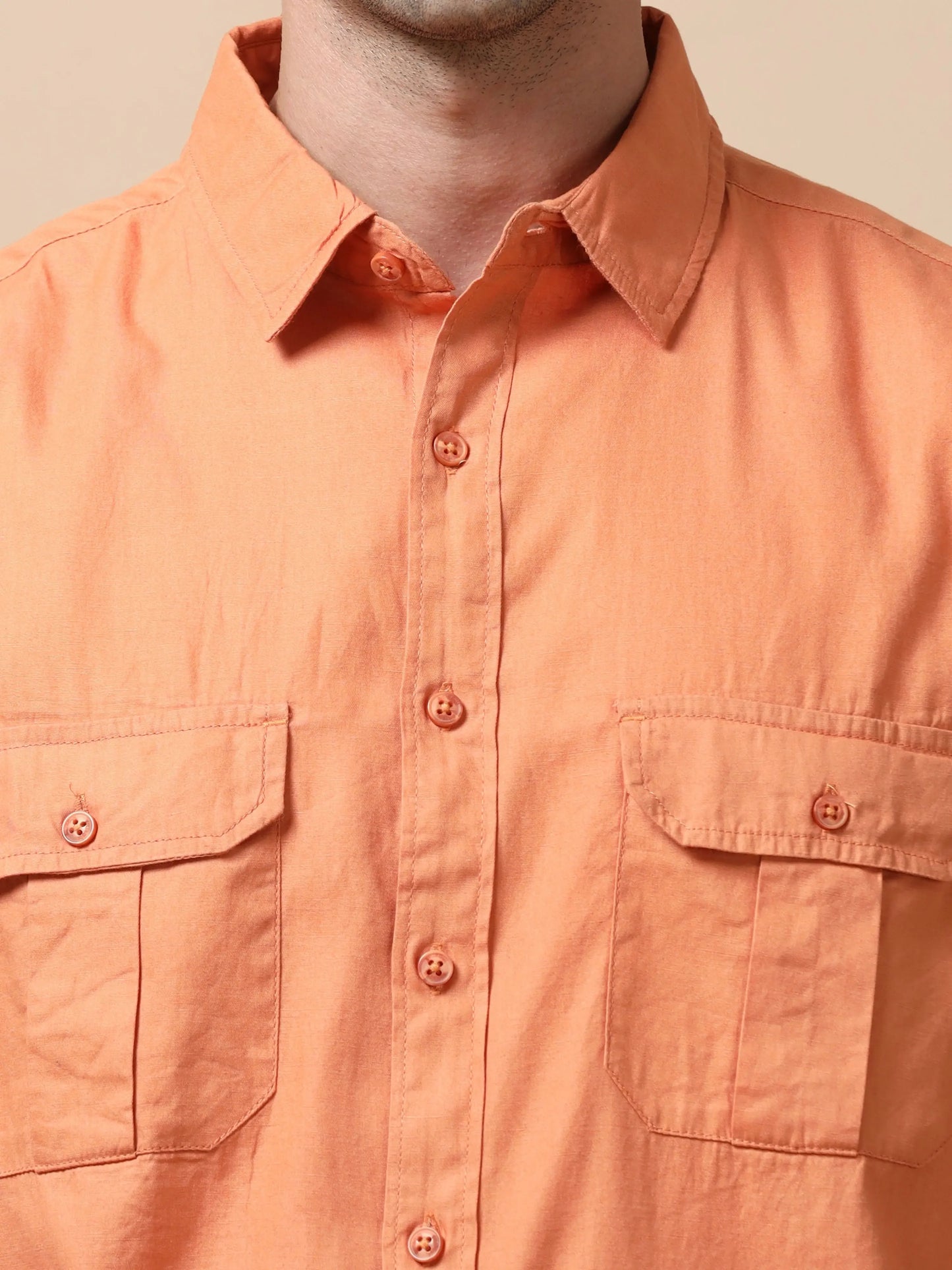 Essential Classic Cotton Shirt - Peach