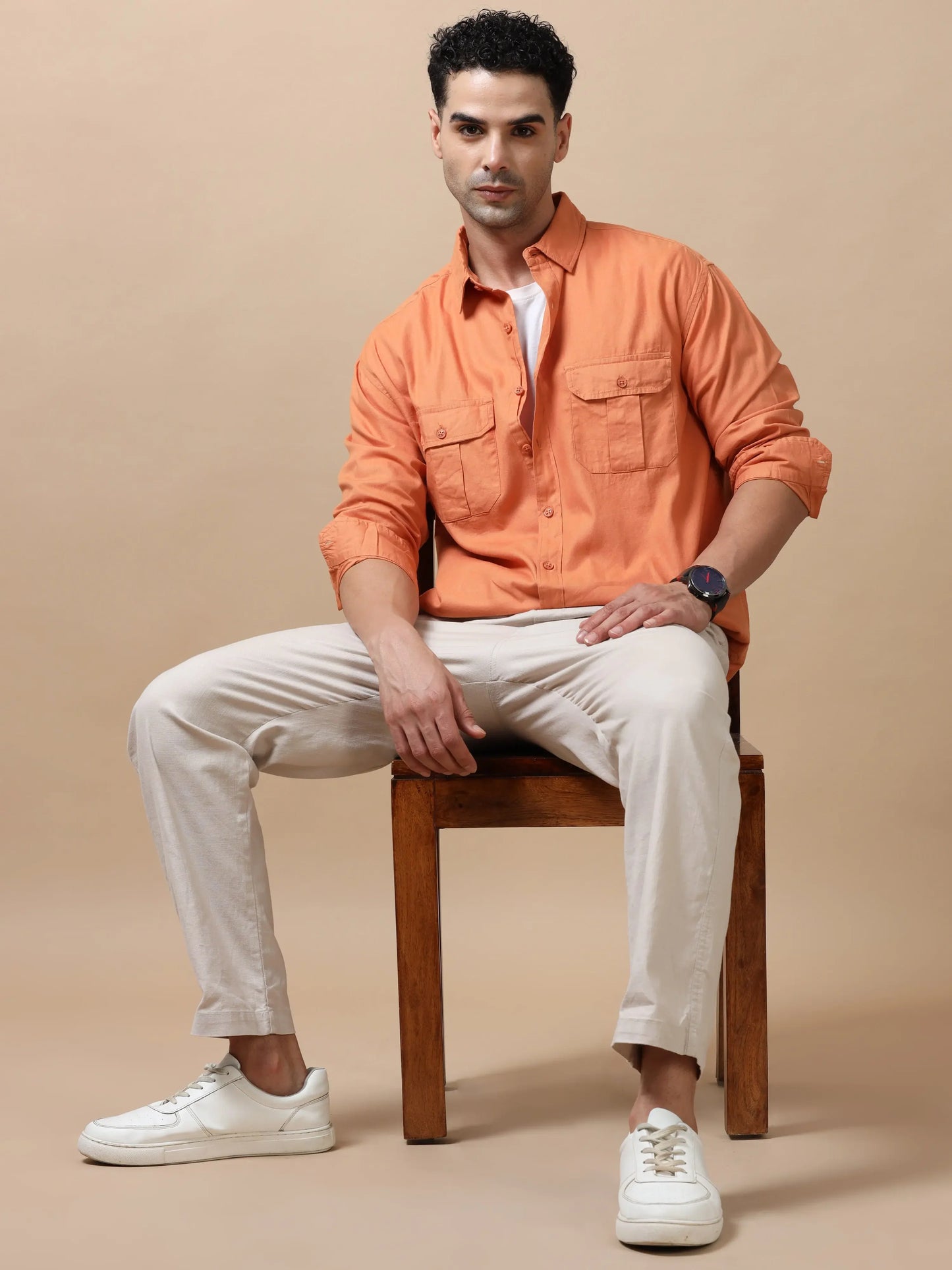 Essential Classic Cotton Shirt - Peach