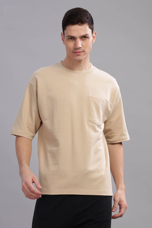 Oversized Essential Tee - Solid Beige