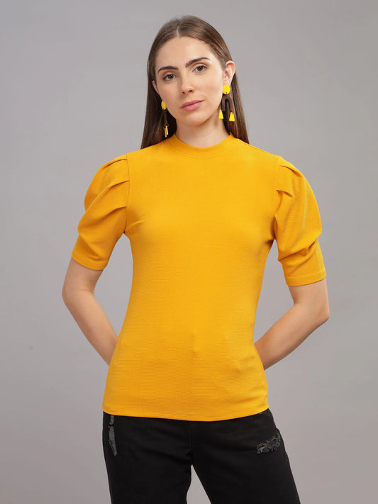 Women Karara Top - Mustard