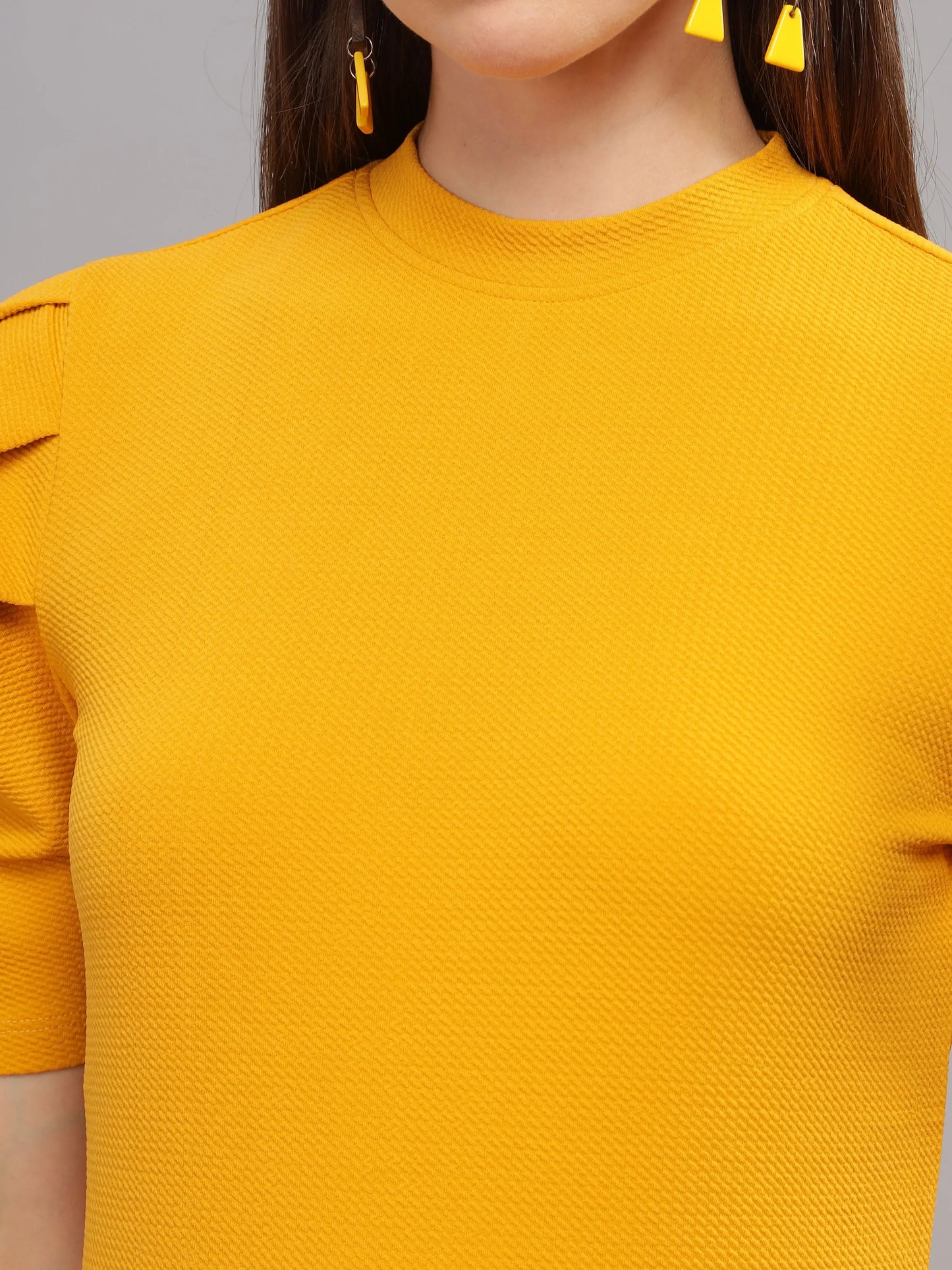 Women Karara Top - Mustard