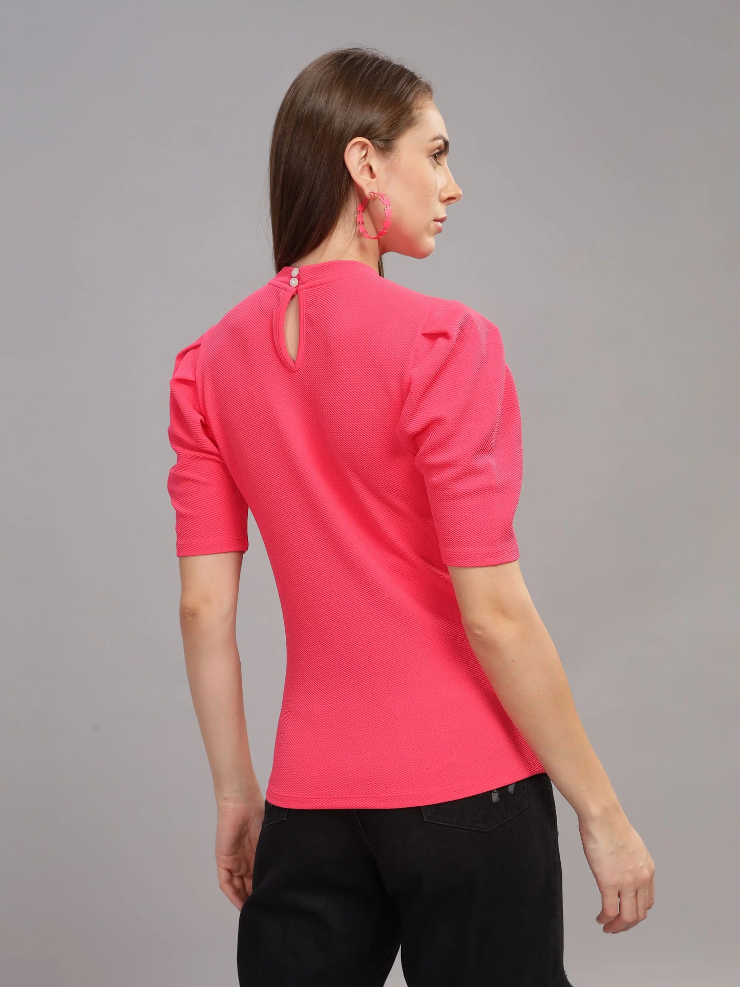Women Karara Top - Dark Pink