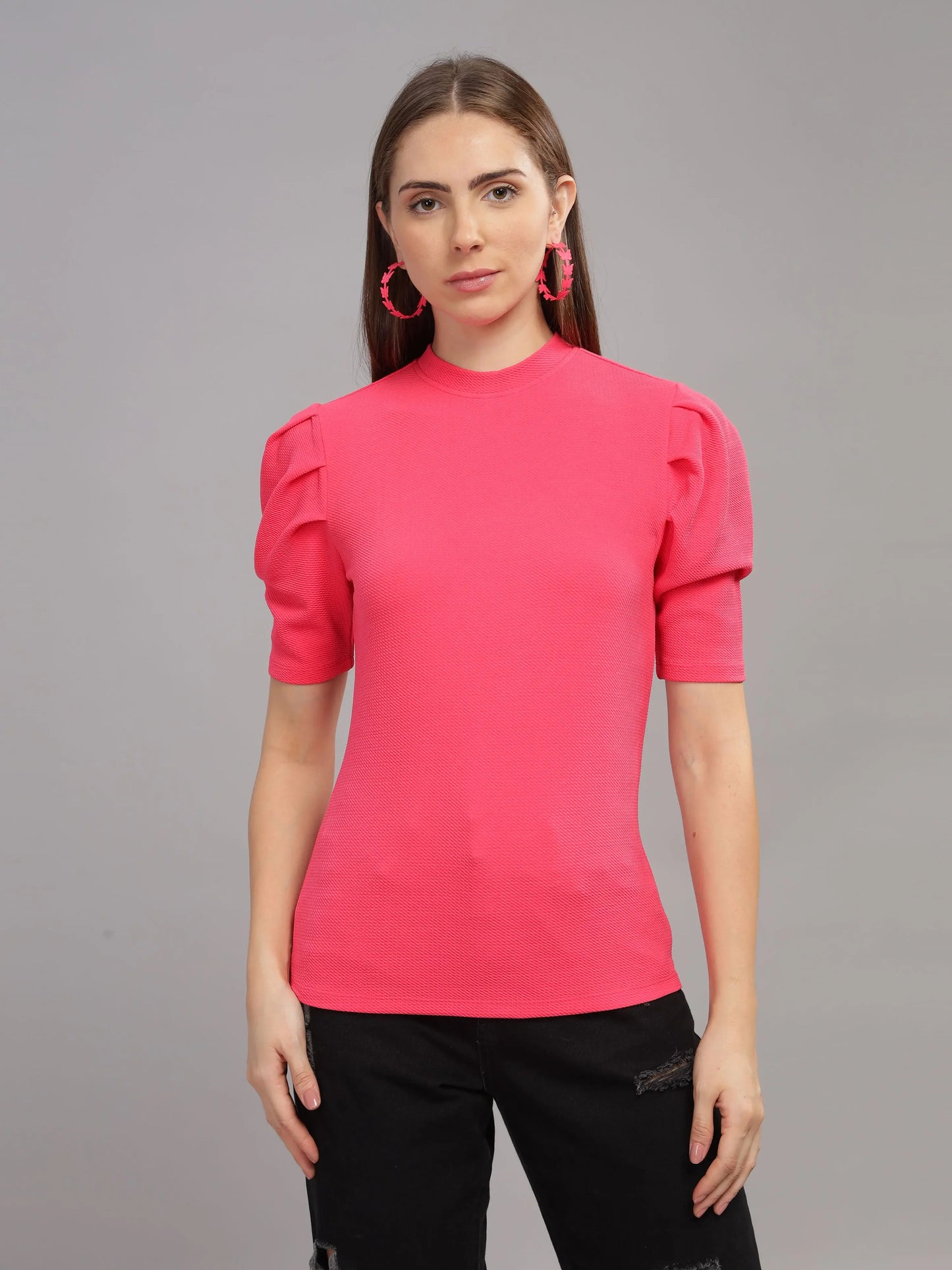 Women Karara Top - Dark Pink