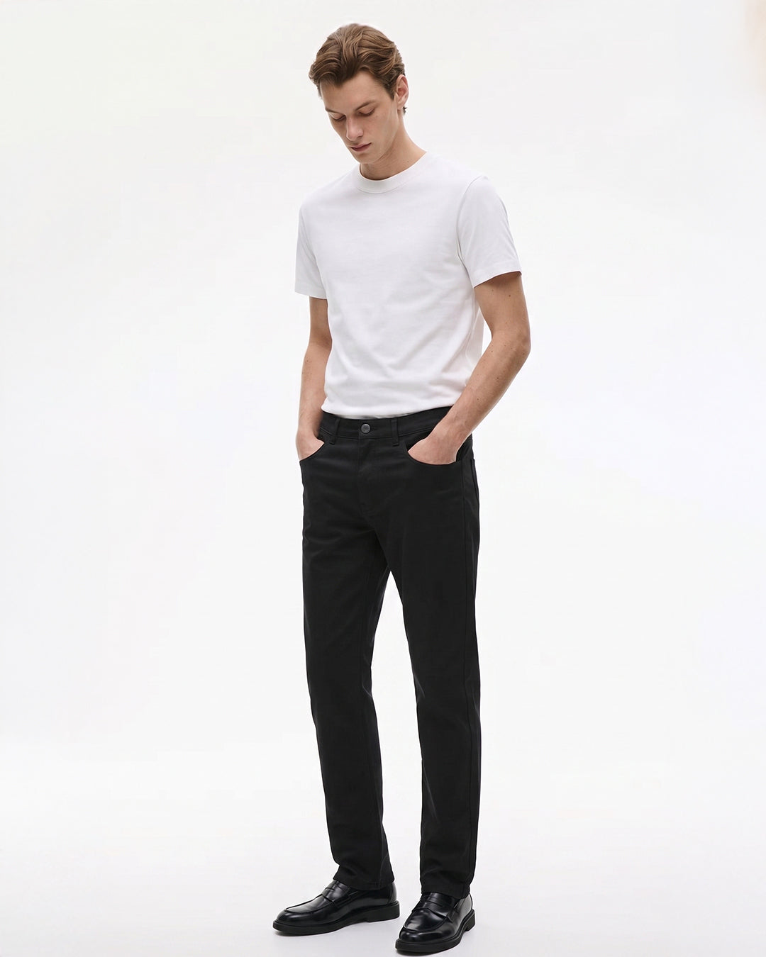 SILISOUL Men's Black Regular Fit Solid Trousers