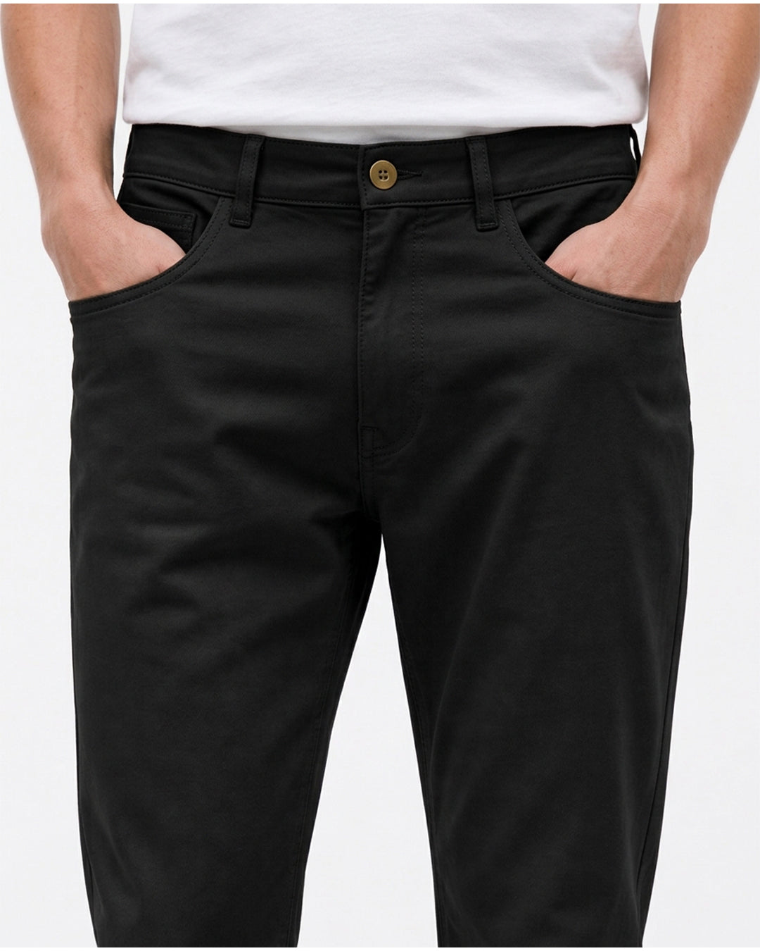 SILISOUL Men's Black Regular Fit Solid Trousers