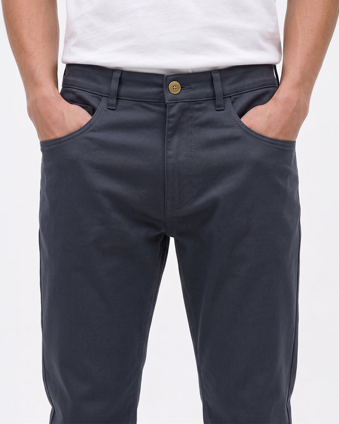 SILISOUL Men's Navy Regular Fit Solid Trousers