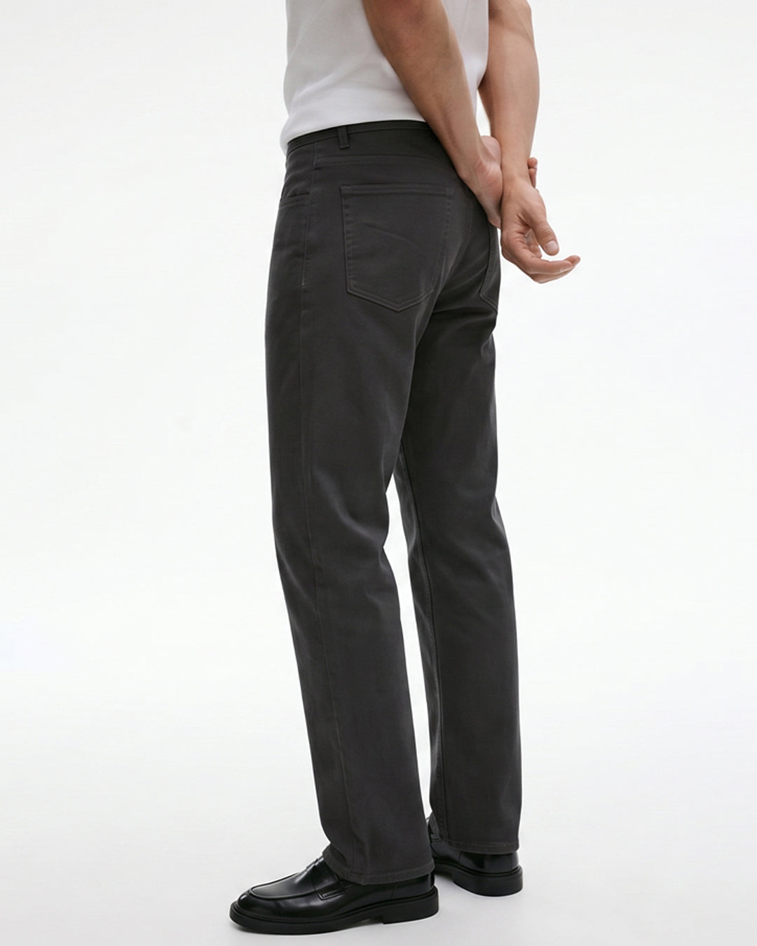 SILISOUL Men's Black Regular Fit Solid Trousers