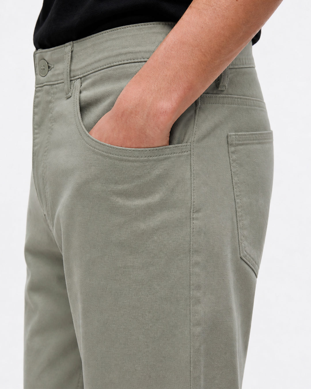SILISOUL Men's Sage Regular Fit Solid Trousers