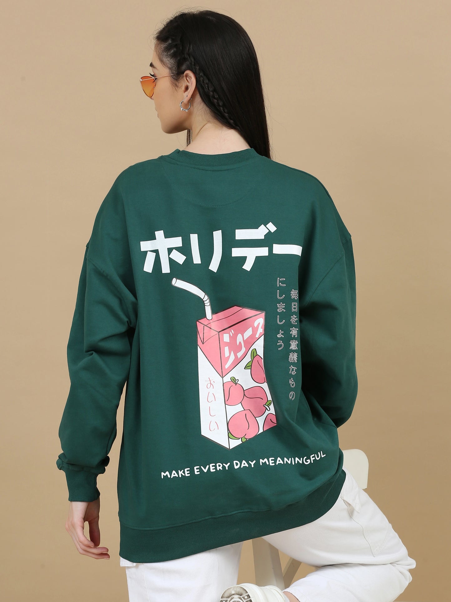 Street Aura Oversized Sweatshirt - Make Every Day Meaningful