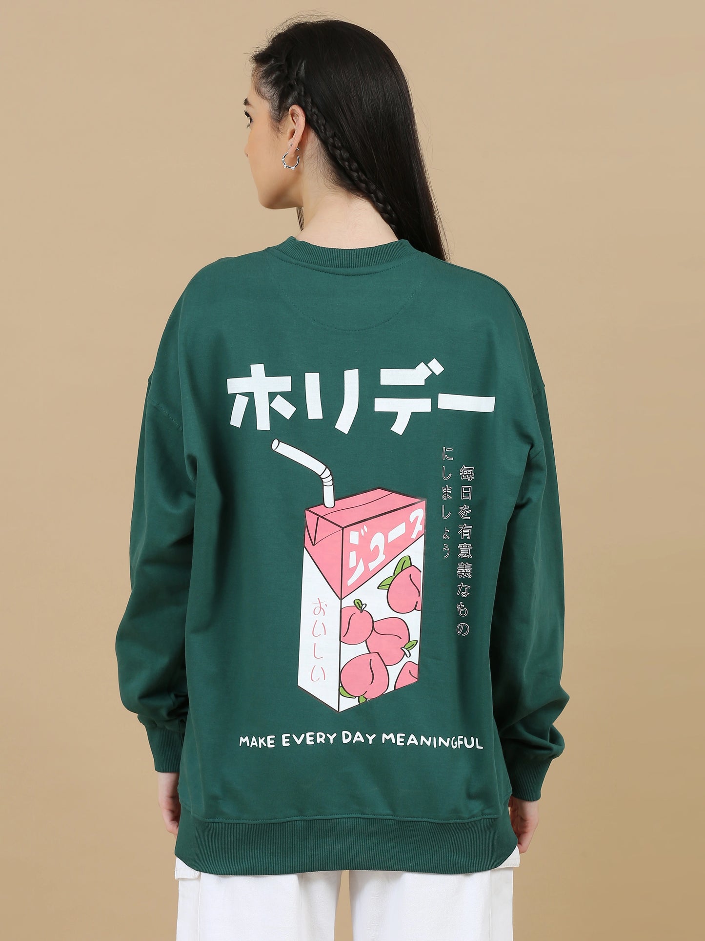Street Aura Oversized Sweatshirt - Make Every Day Meaningful