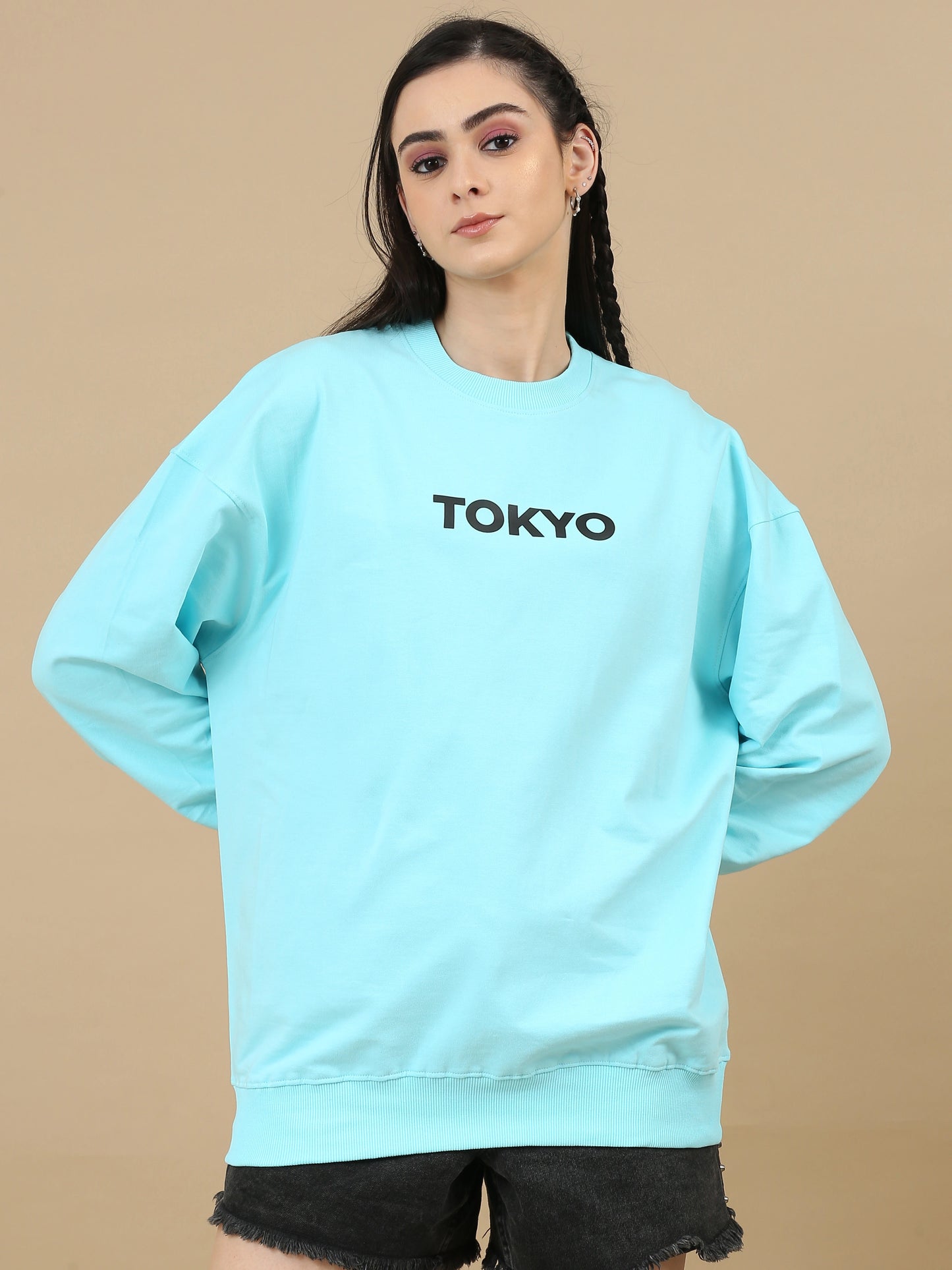 Street Aura Oversized Sweatshirt - Tokyo