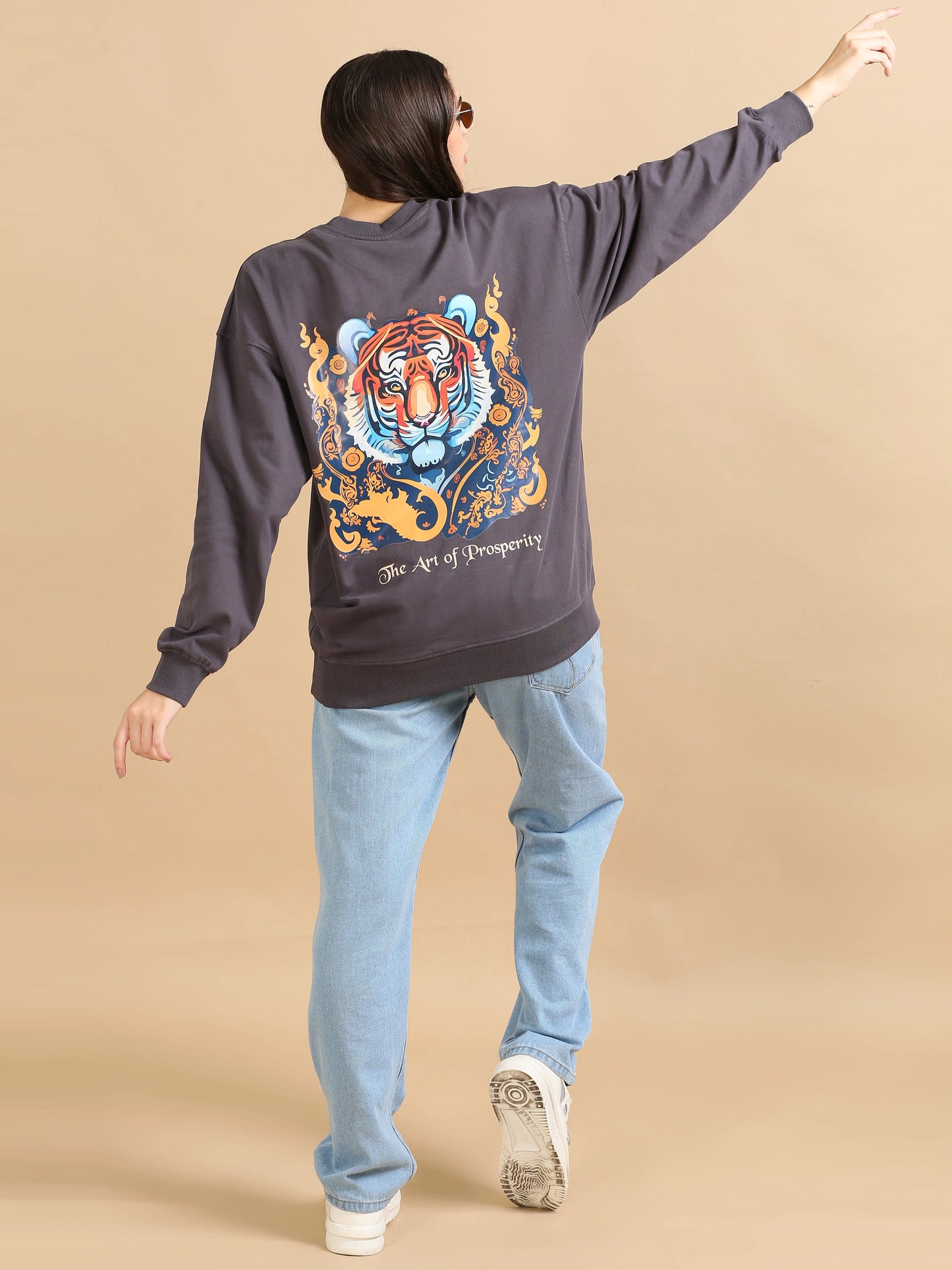 Street Aura Oversized Sweatshirt - The Art of Prosperity