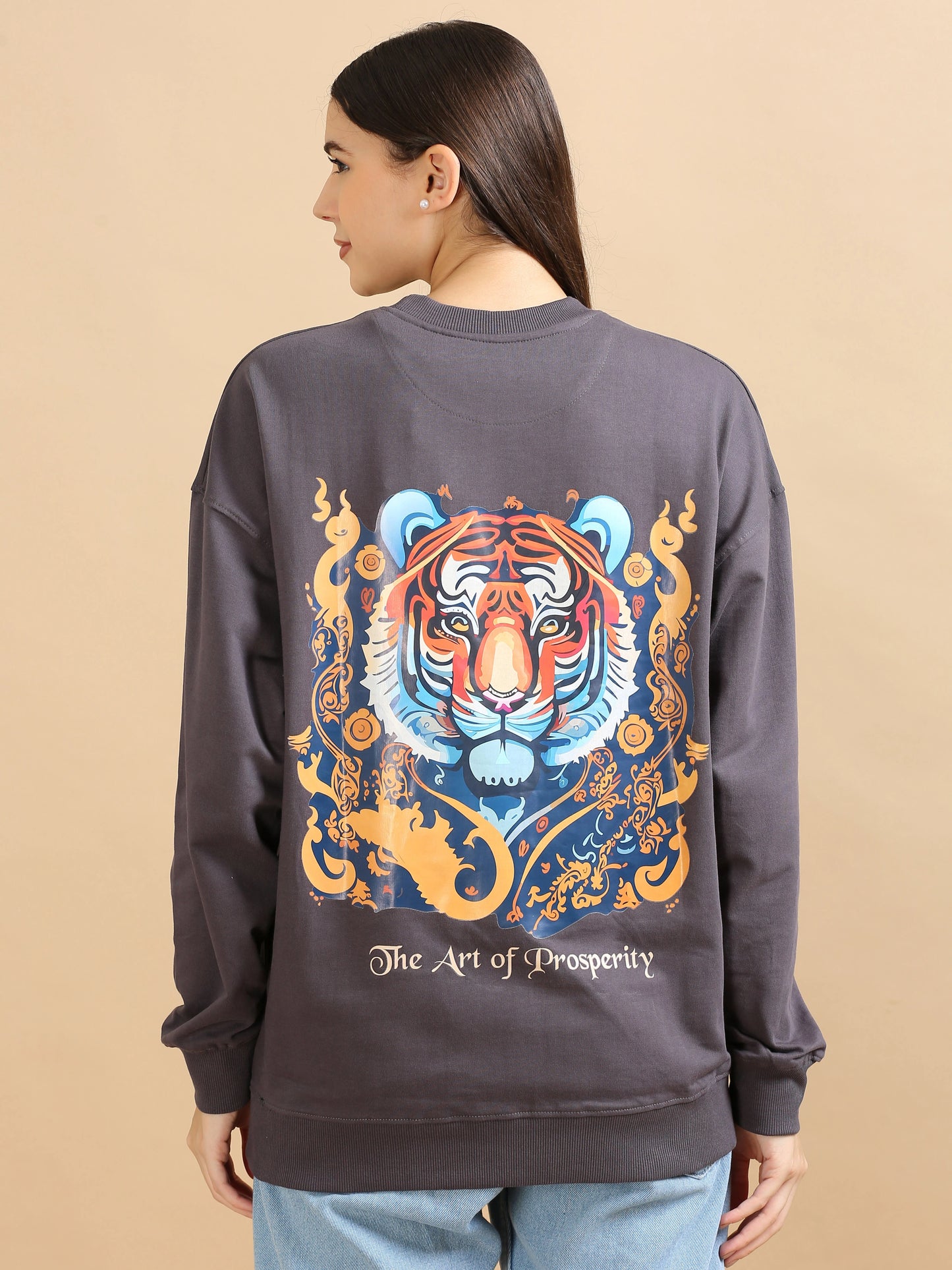 Street Aura Oversized Sweatshirt - The Art of Prosperity