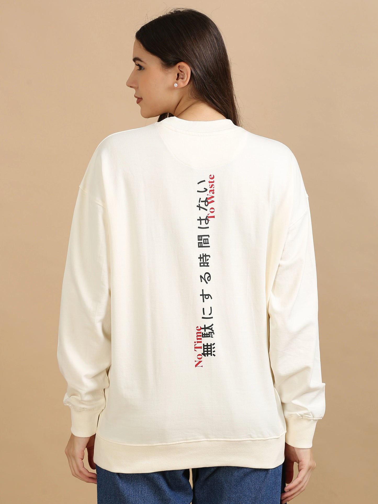 Street Aura Oversized Sweatshirt - No Time To Waste