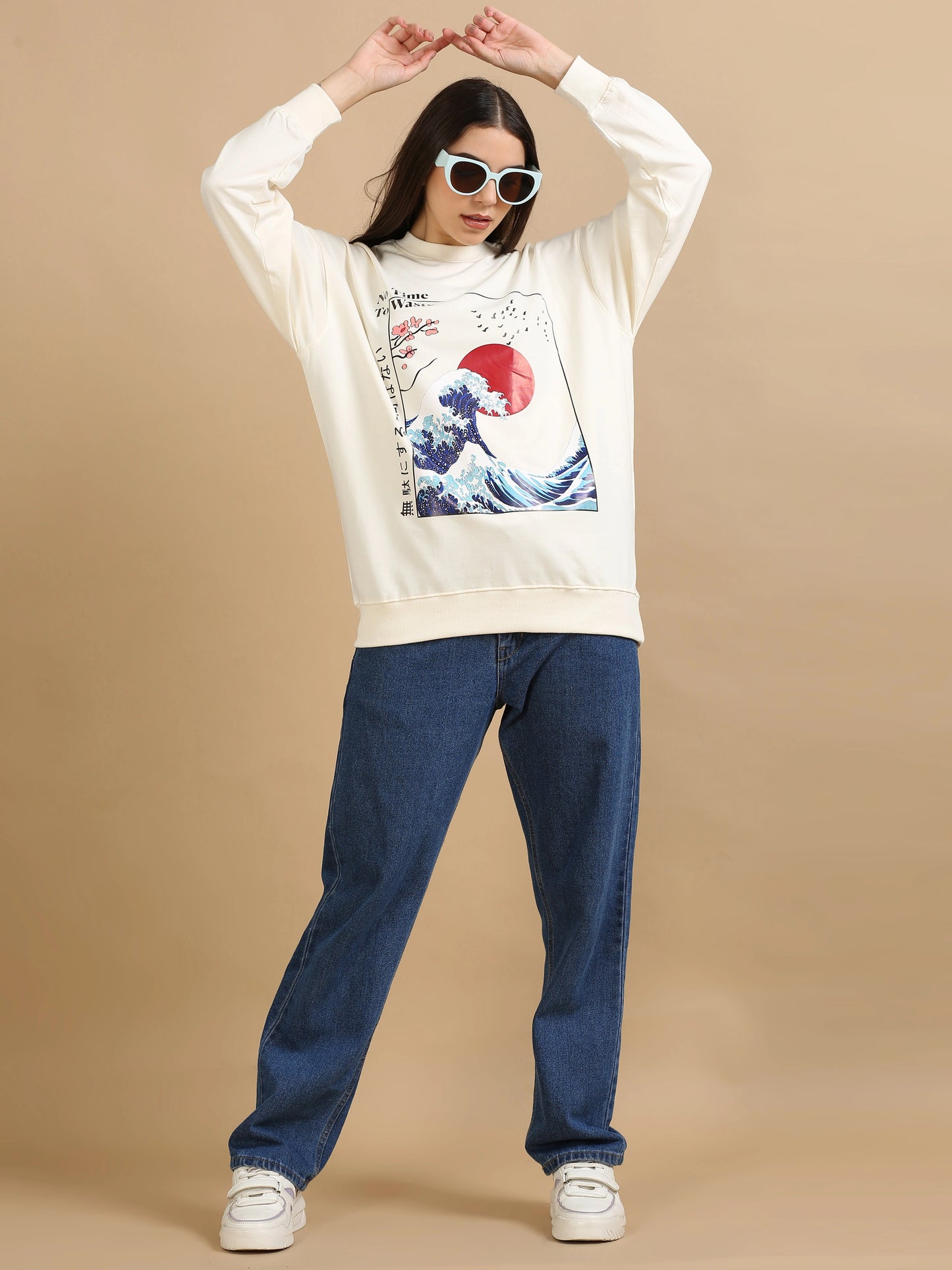 Street Aura Oversized Sweatshirt - No Time To Waste