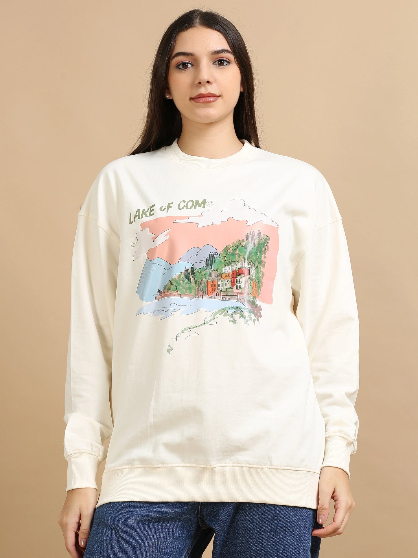 Street Aura Oversized Sweatshirt - Lake of Como