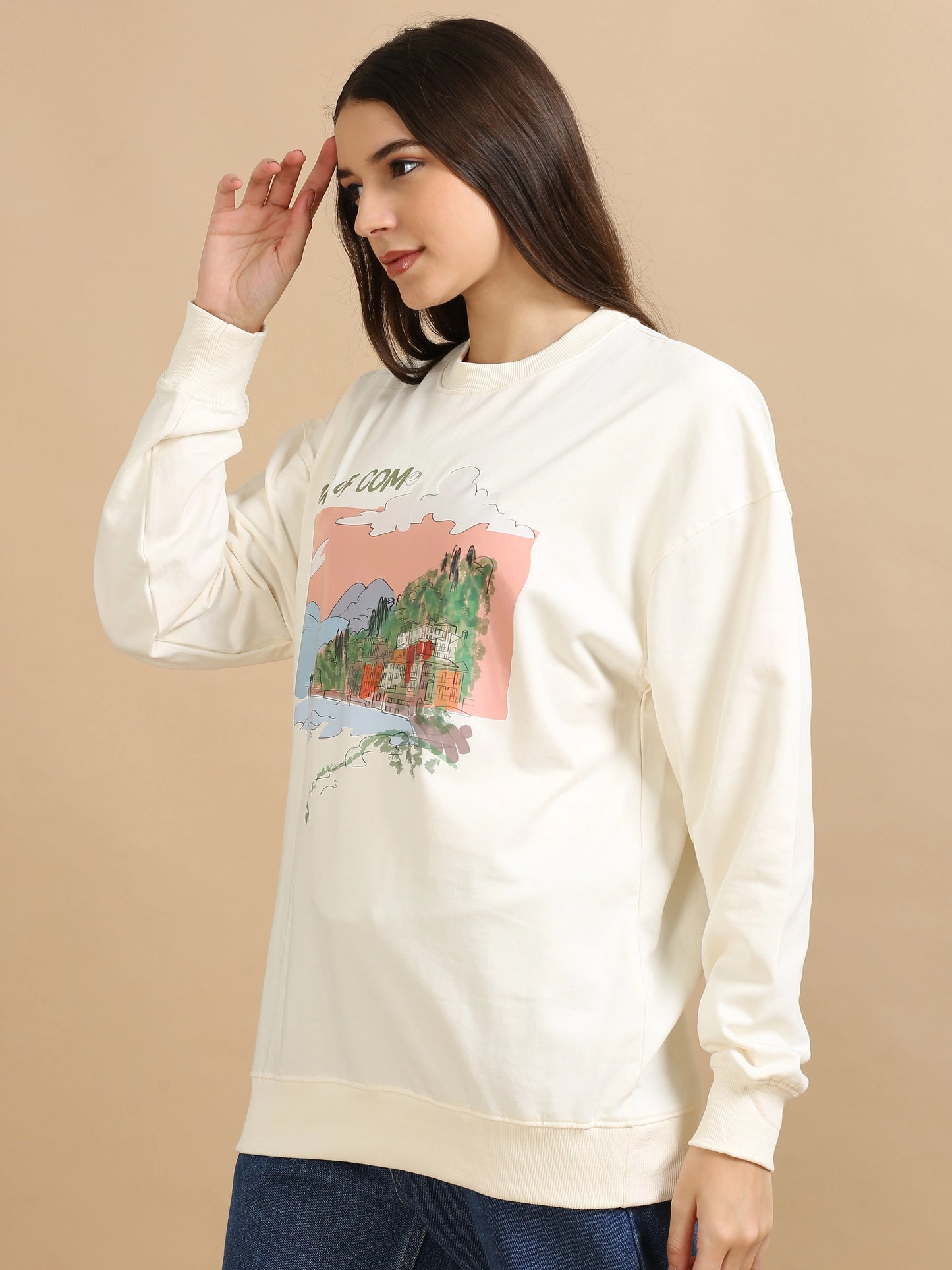 Street Aura Oversized Sweatshirt - Lake of Como
