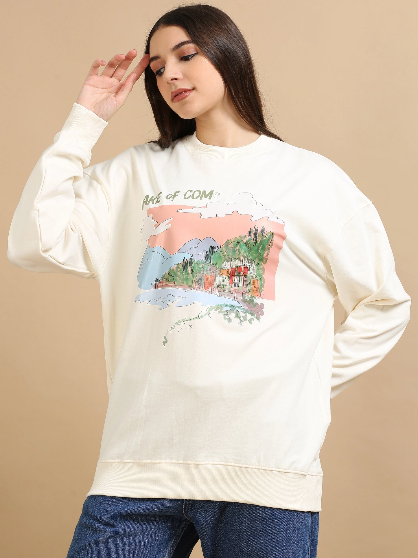 Street Aura Oversized Sweatshirt - Lake of Como