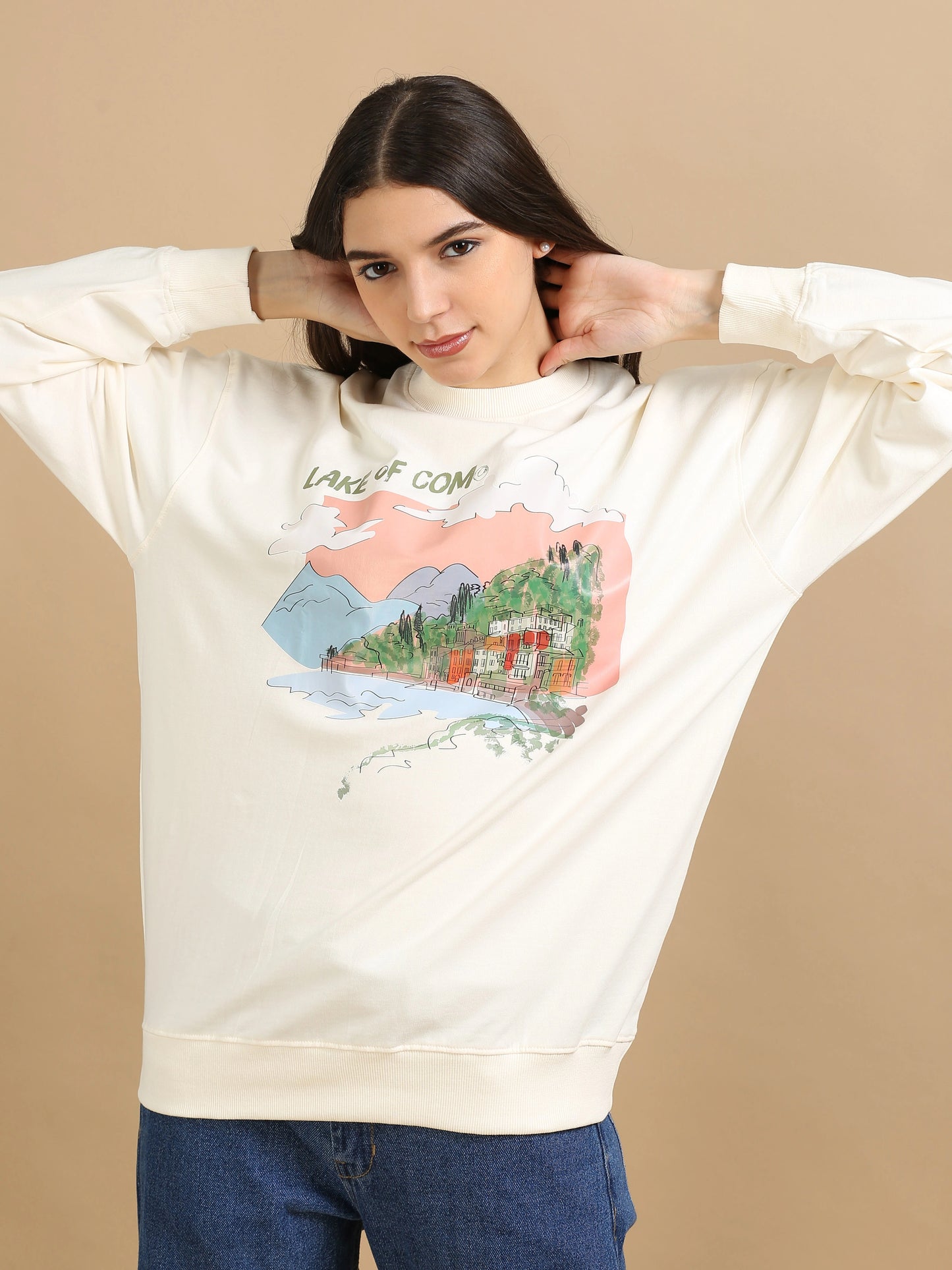 Street Aura Oversized Sweatshirt - Lake of Como