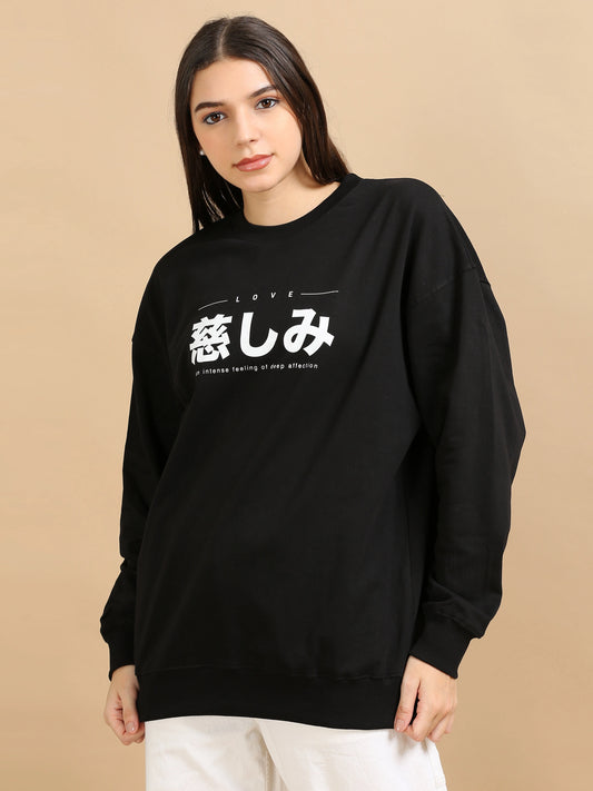 Street Aura Oversized Sweatshirt - Love