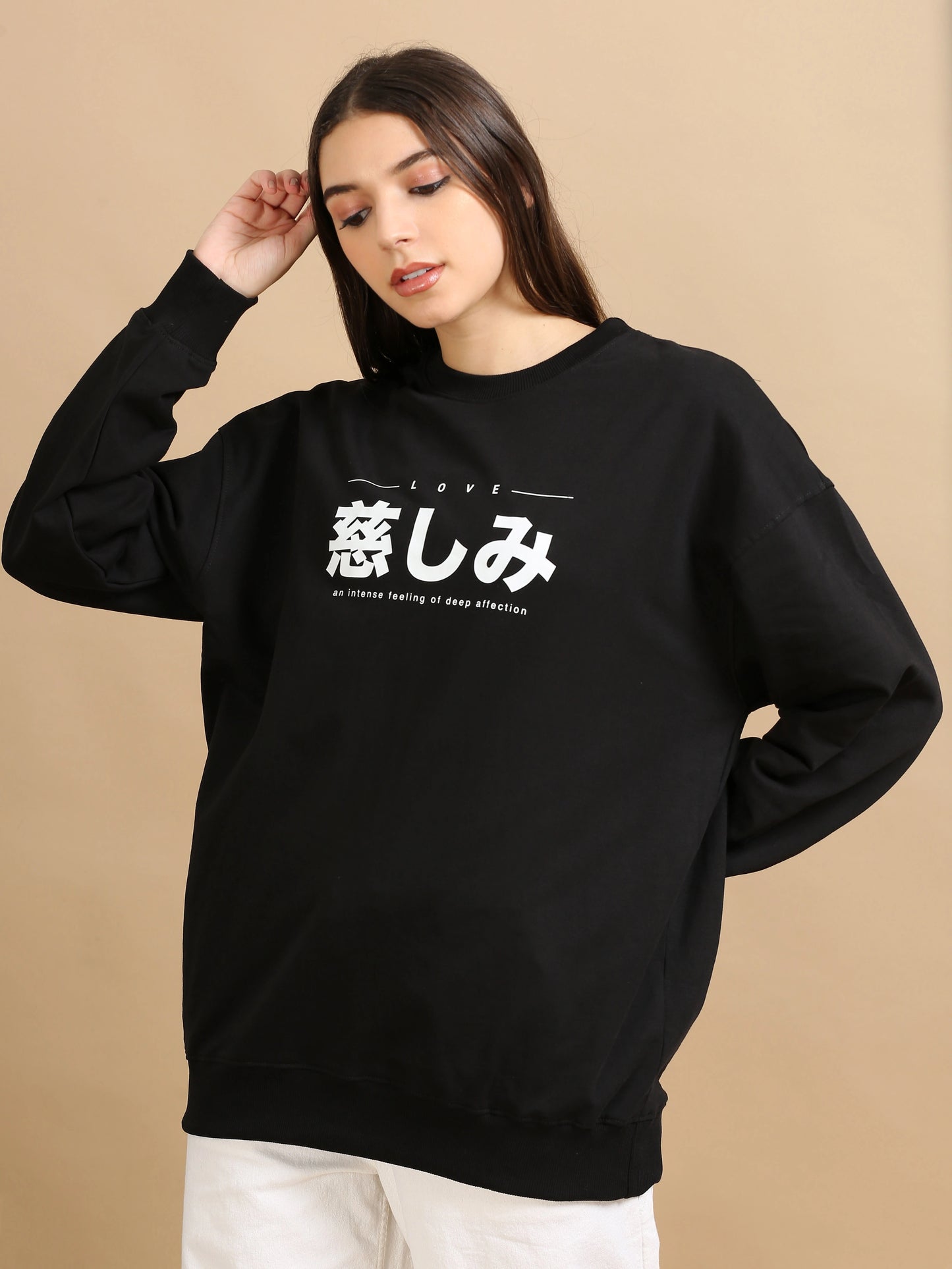 Street Aura Oversized Sweatshirt - Love