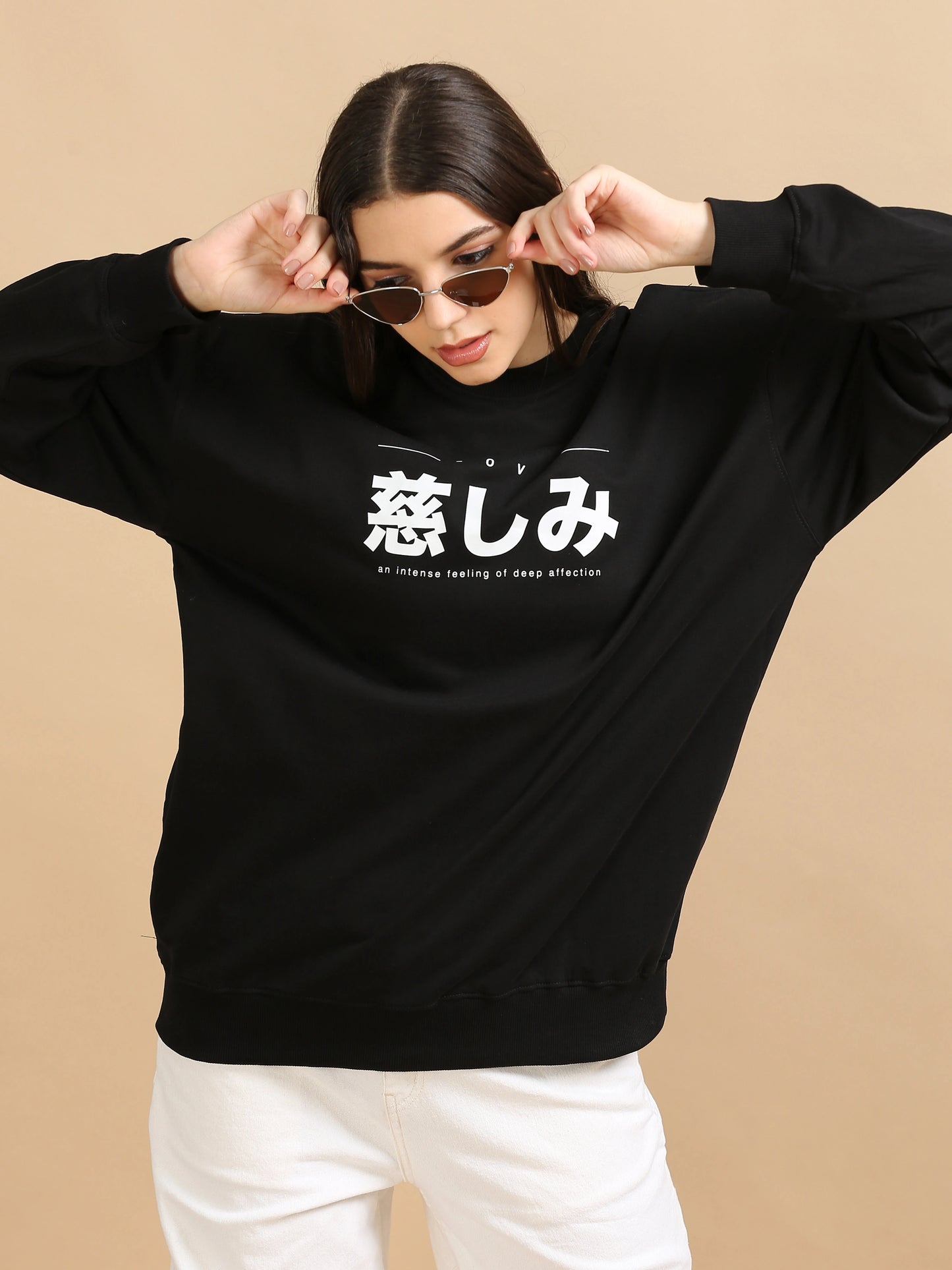 Street Aura Oversized Sweatshirt - Love