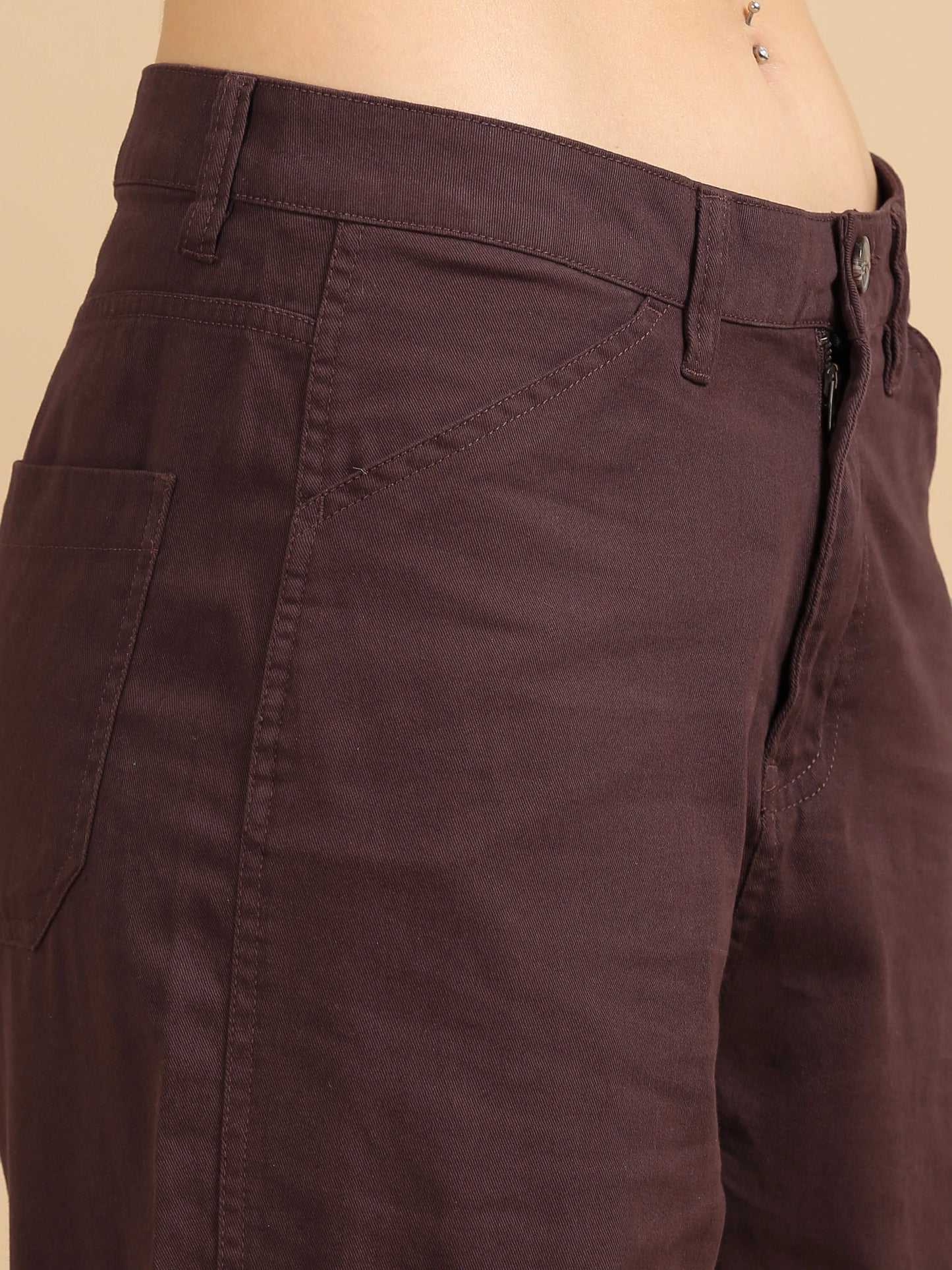 Pure Comfort Cargo Trousers - Brown