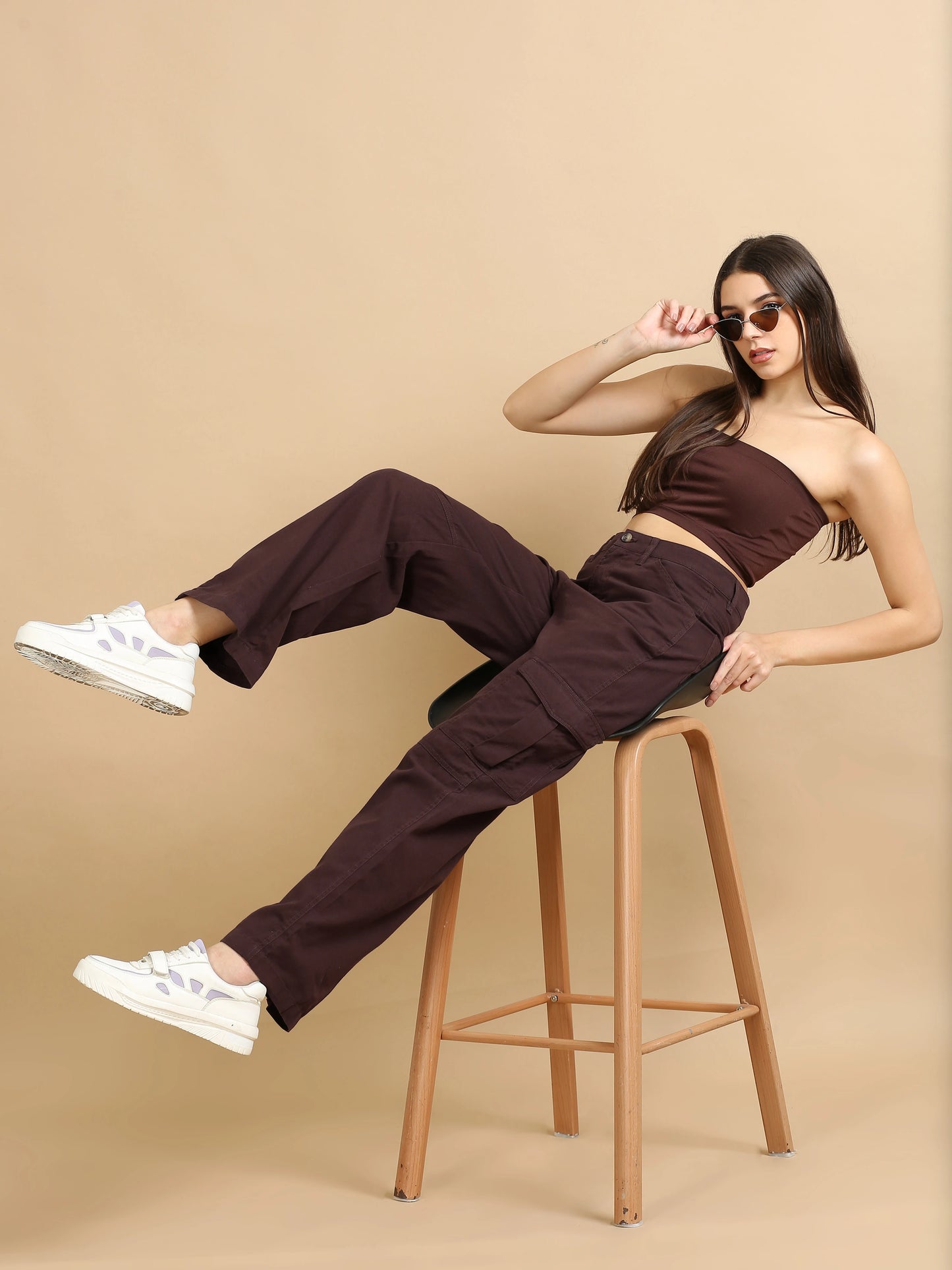 Pure Comfort Cargo Trousers - Brown
