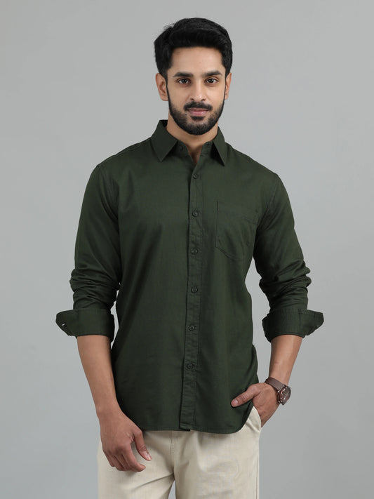 Urban Classic Textured Shirt - Olive