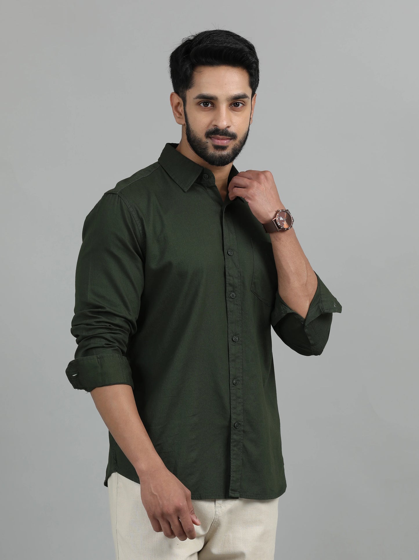 Urban Classic Textured Shirt - Olive