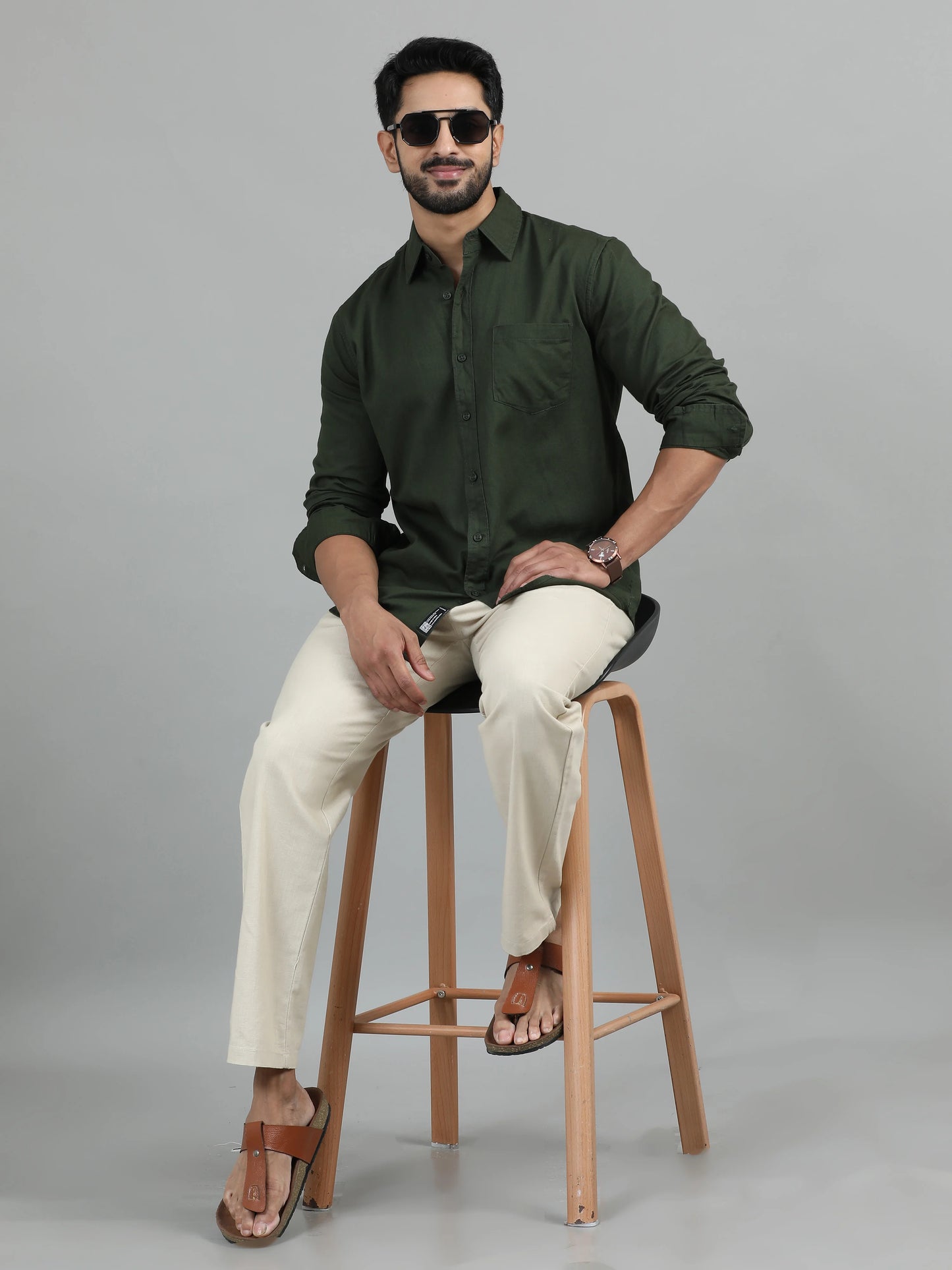 Urban Classic Textured Shirt - Olive