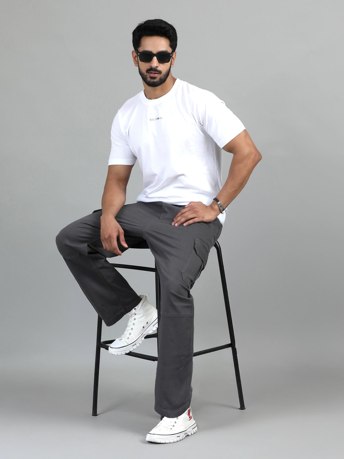 Freedom Fit Cargo Trousers - Dark Grey