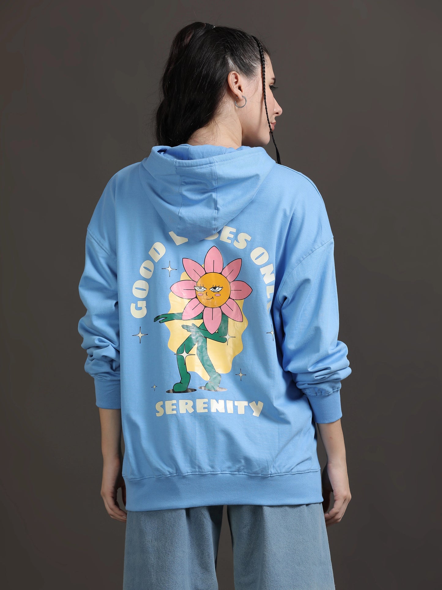 Chill Street Oversized Hoodie - Good Vibes Only