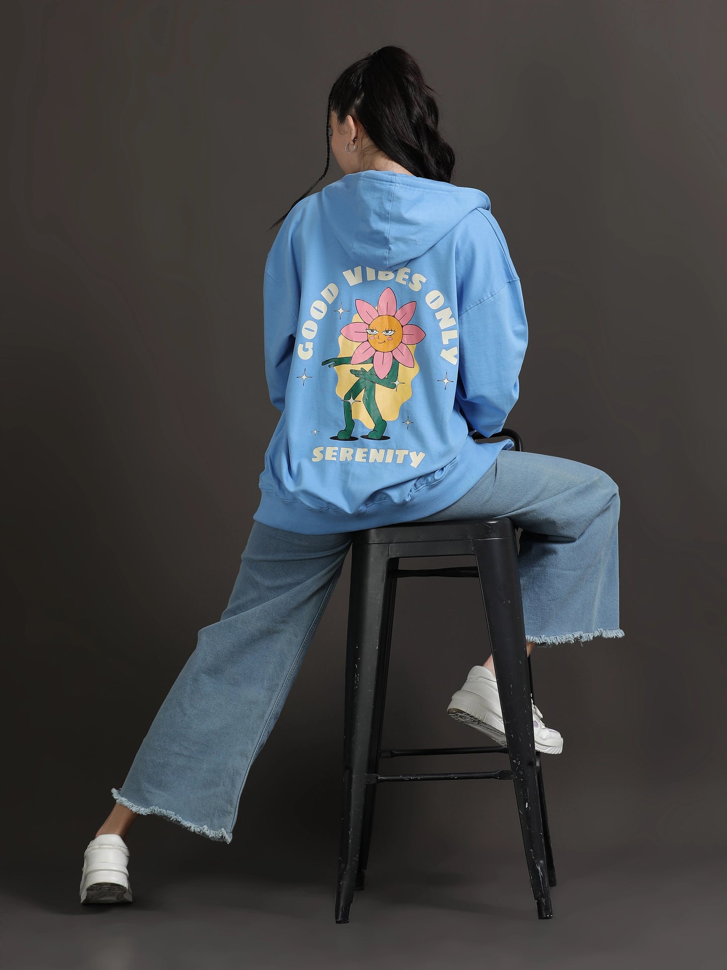 Chill Street Oversized Hoodie - Good Vibes Only