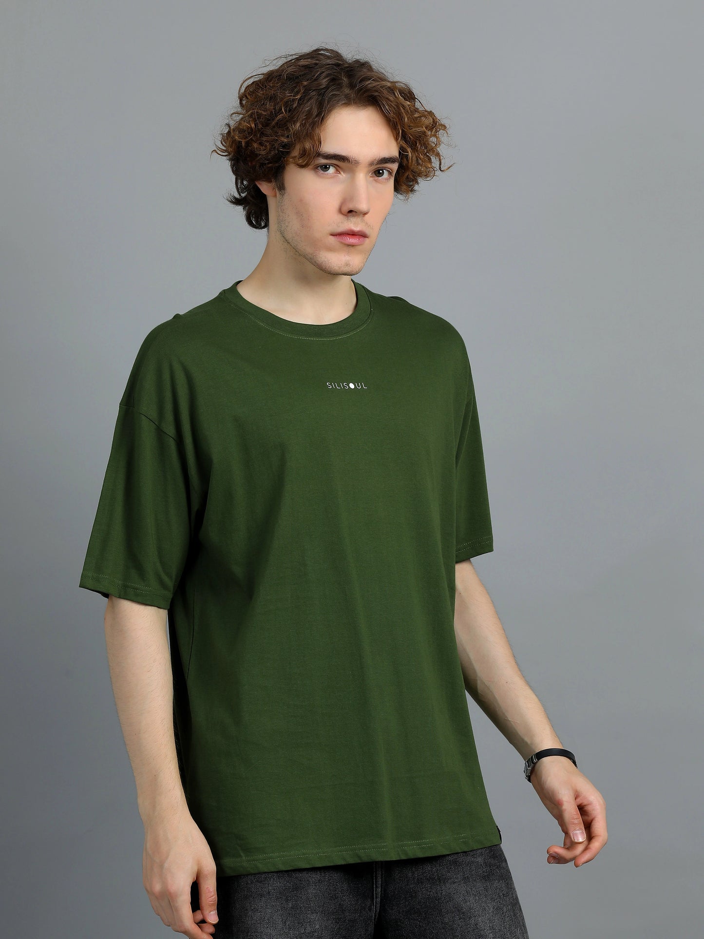 Core Logo Oversized Tee - Dark Green