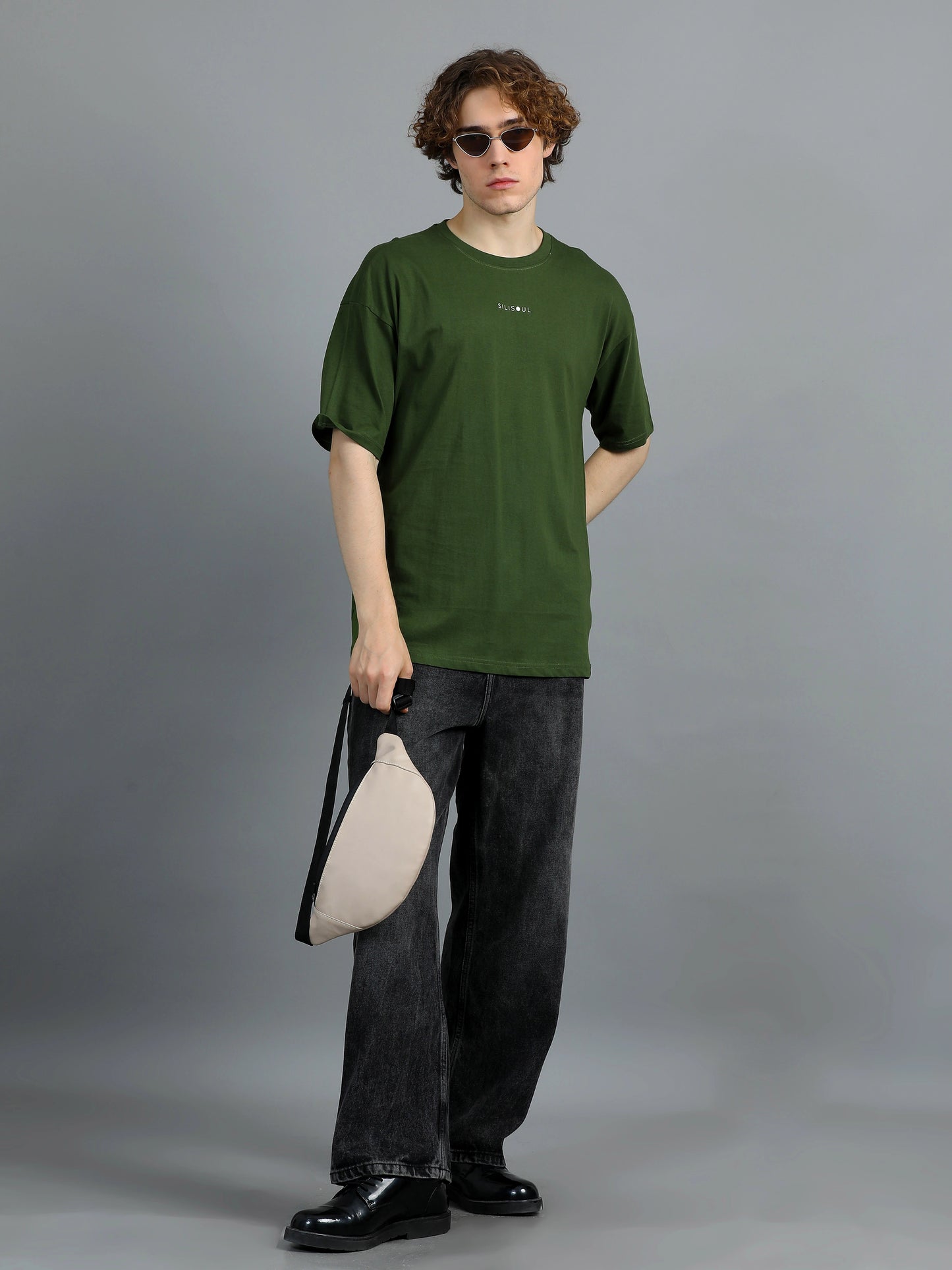 Core Logo Oversized Tee - Dark Green