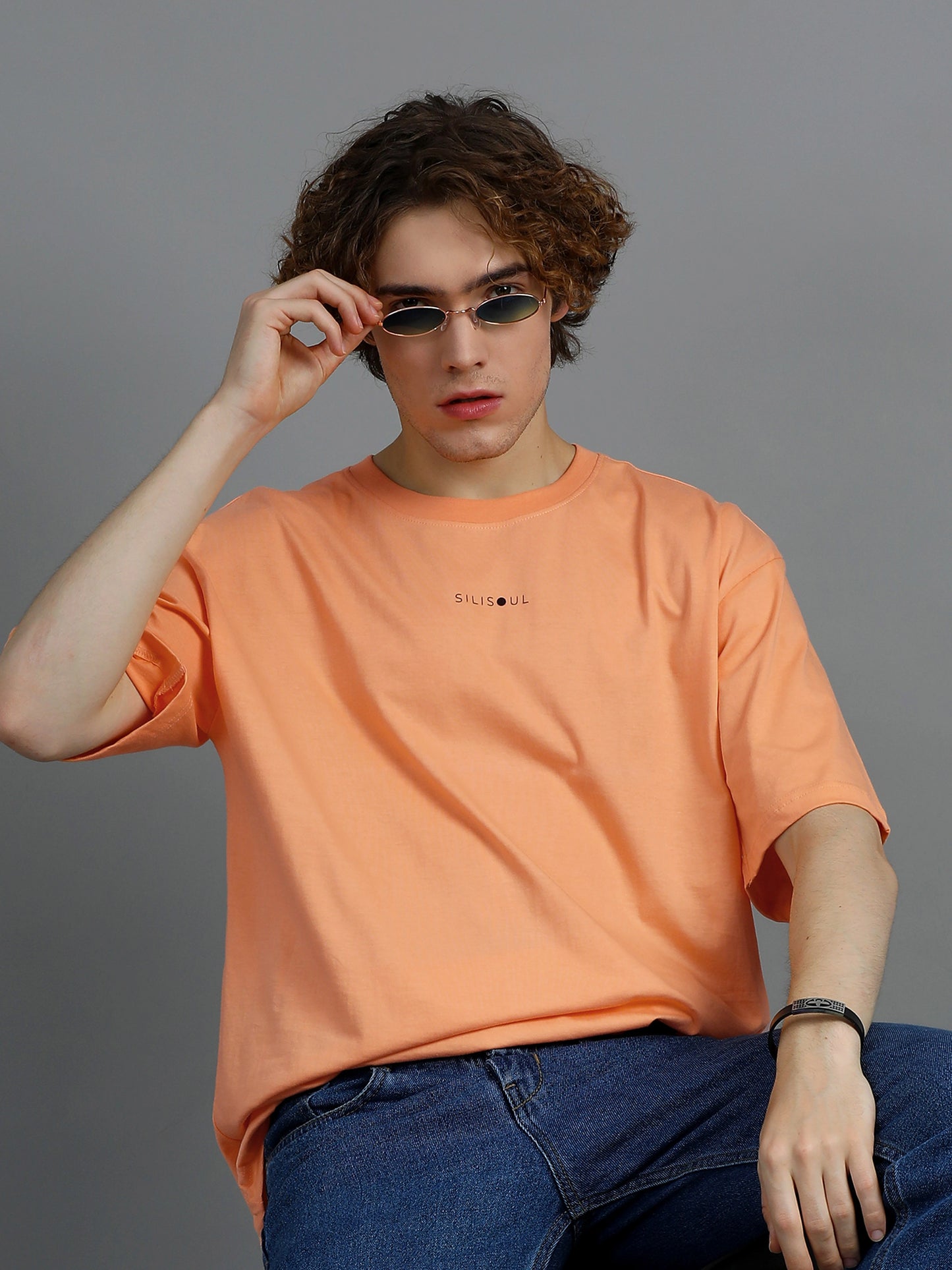 Core Logo Oversized Tee - Peach