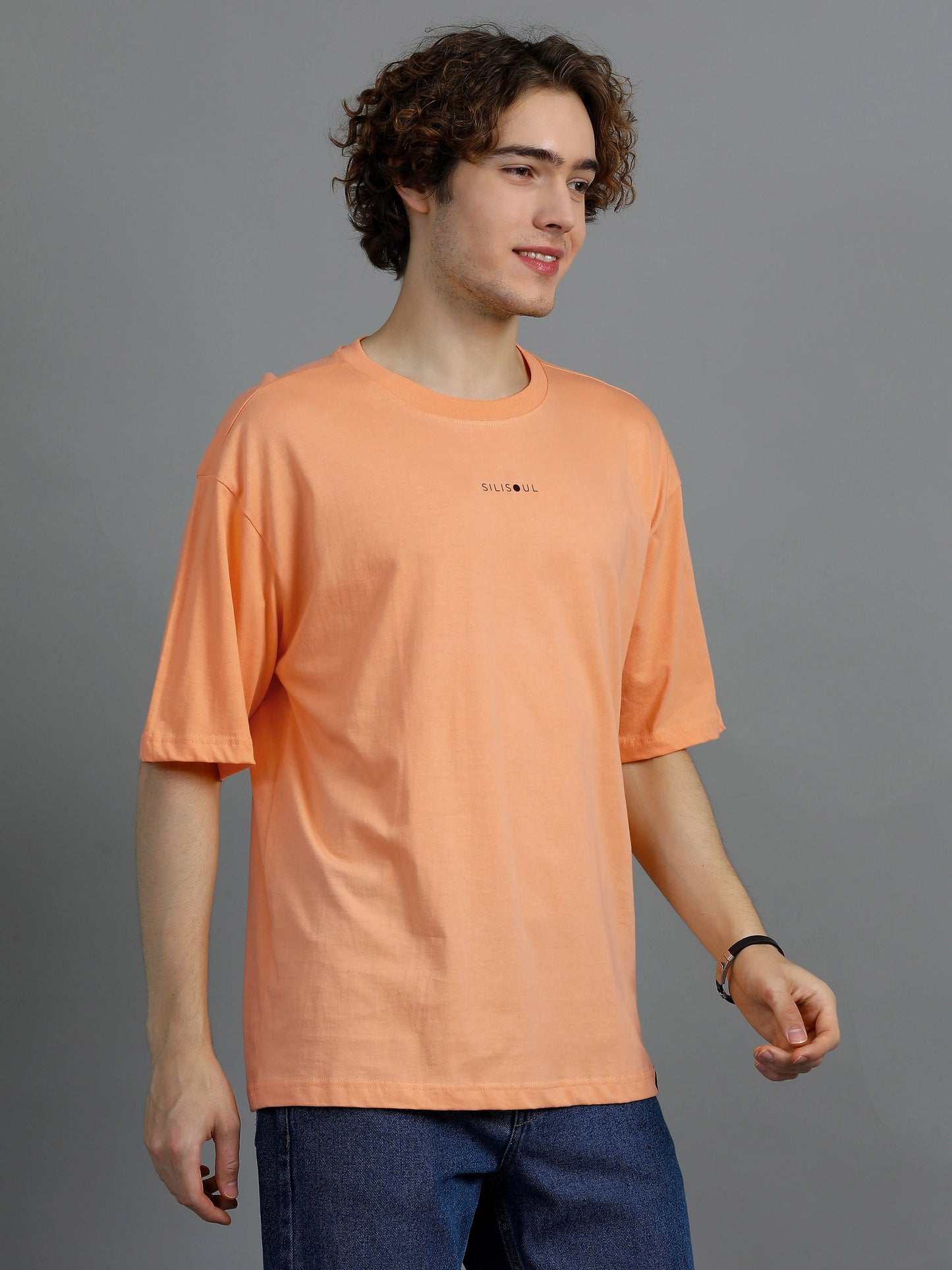 Core Logo Oversized Tee - Peach