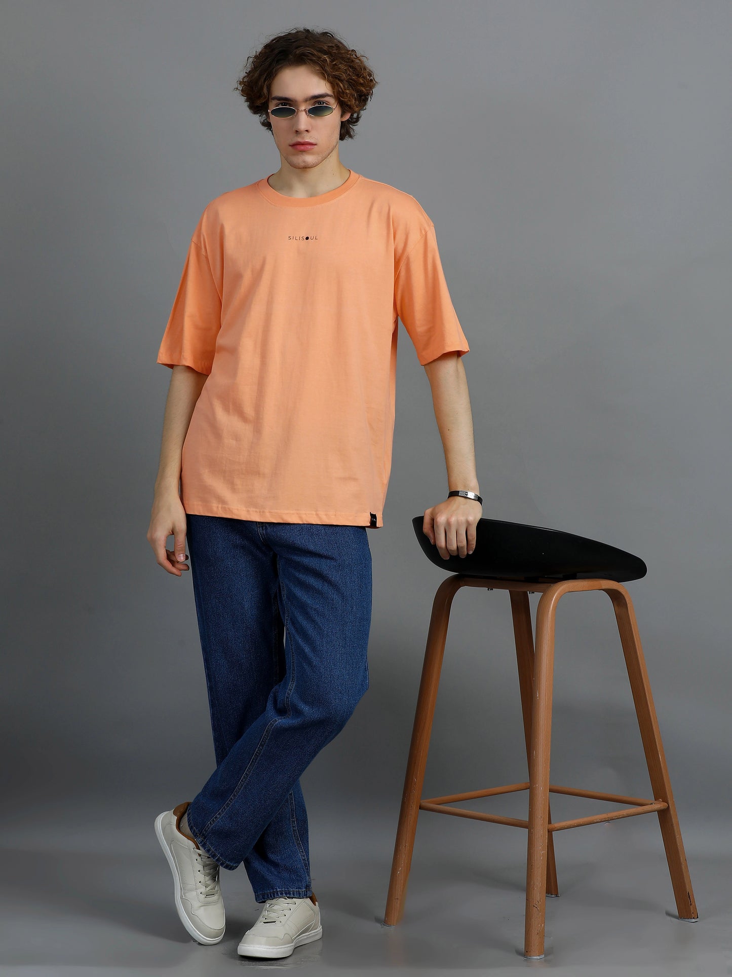 Core Logo Oversized Tee - Peach