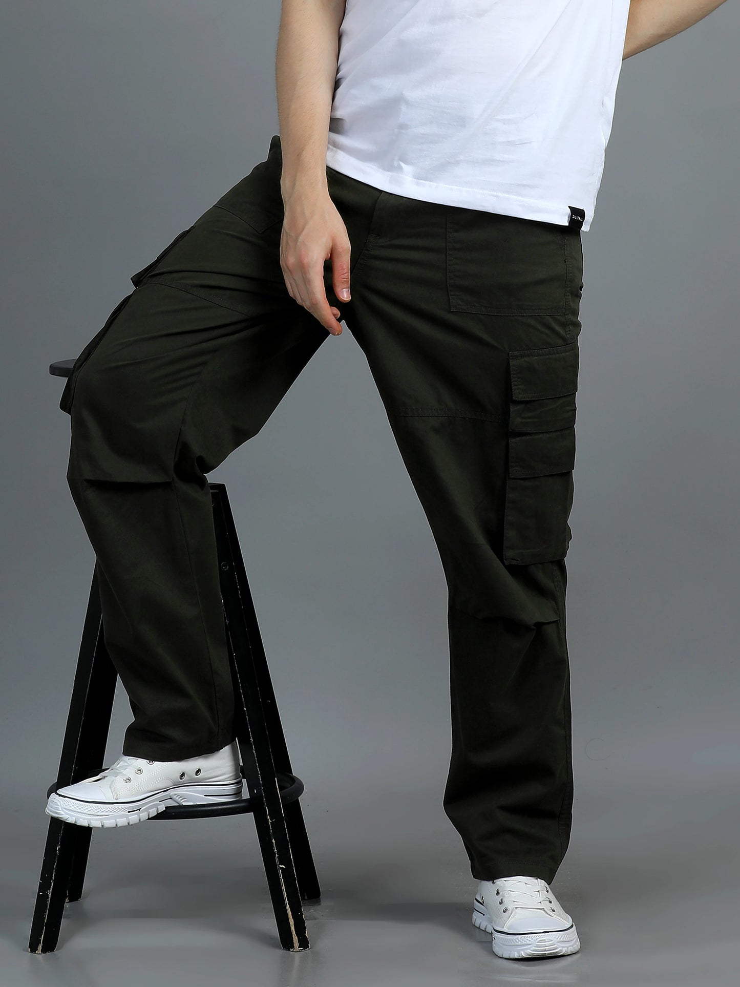 Cool Comfort Cargo Trousers - Dark Olive