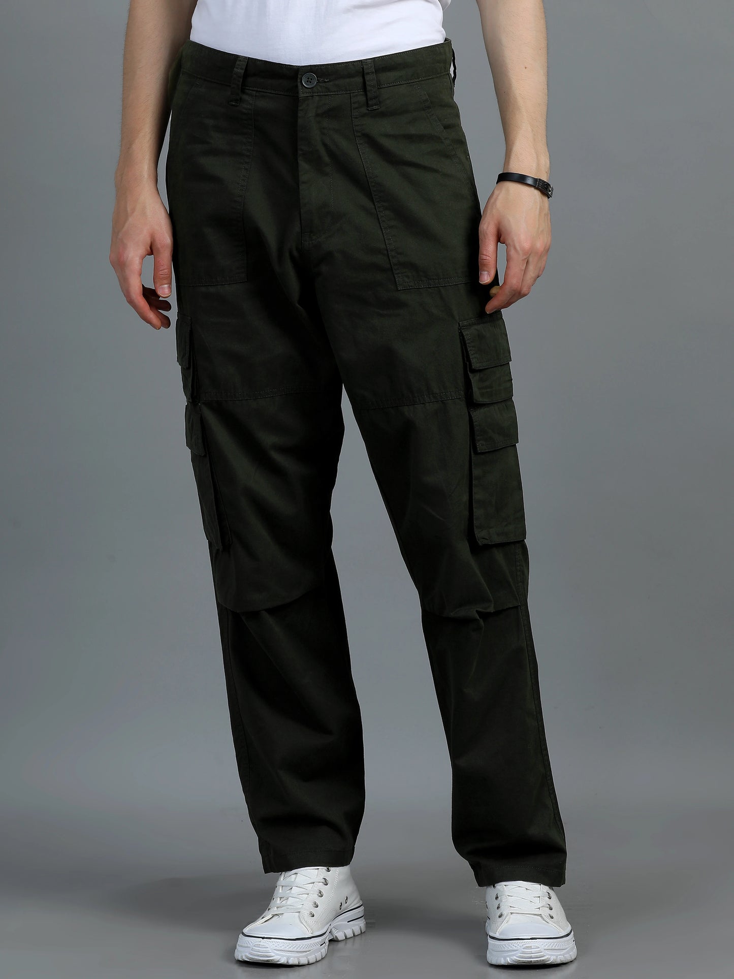Cool Comfort Cargo Trousers - Dark Olive