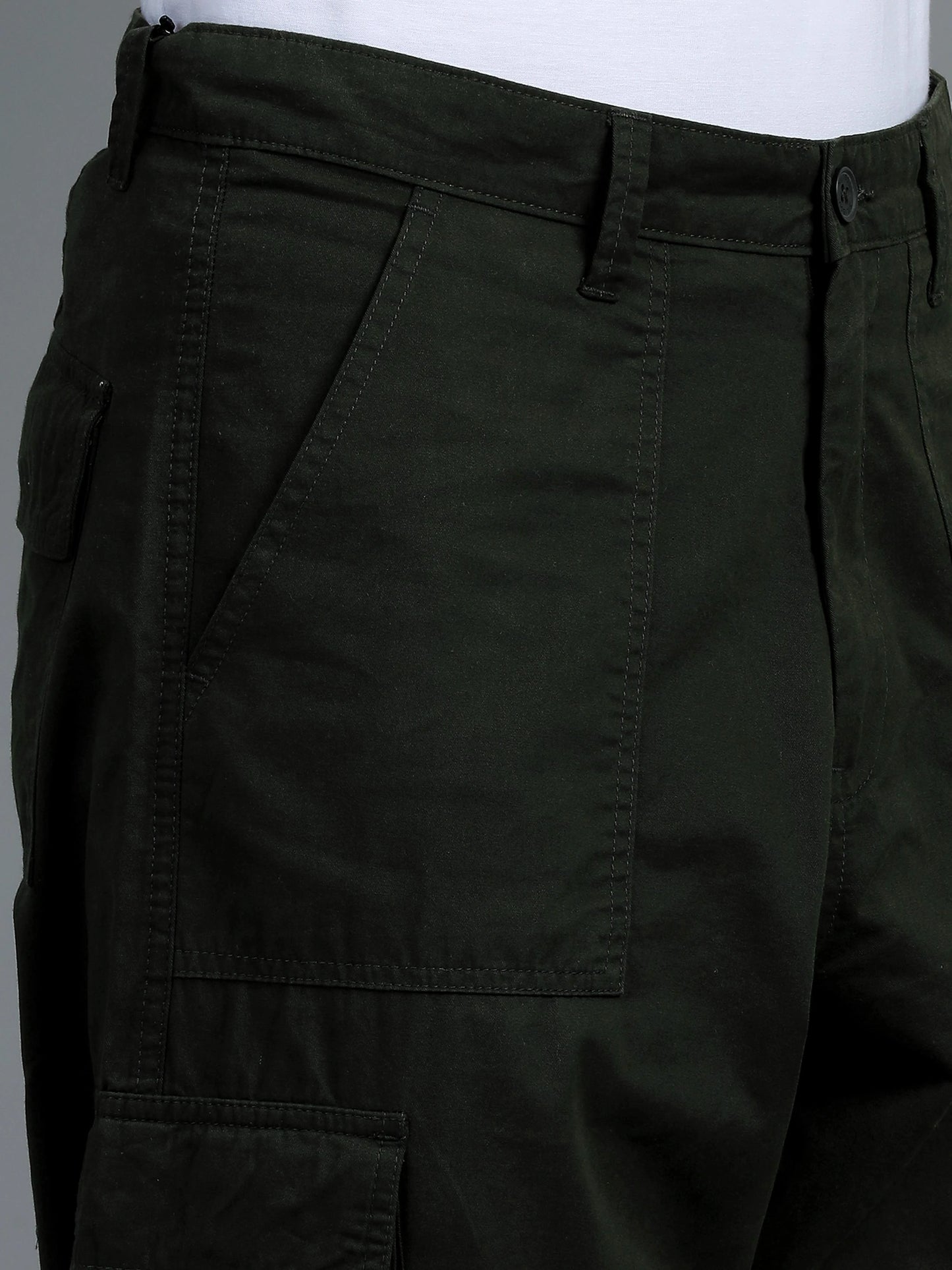 Cool Comfort Cargo Trousers - Dark Olive