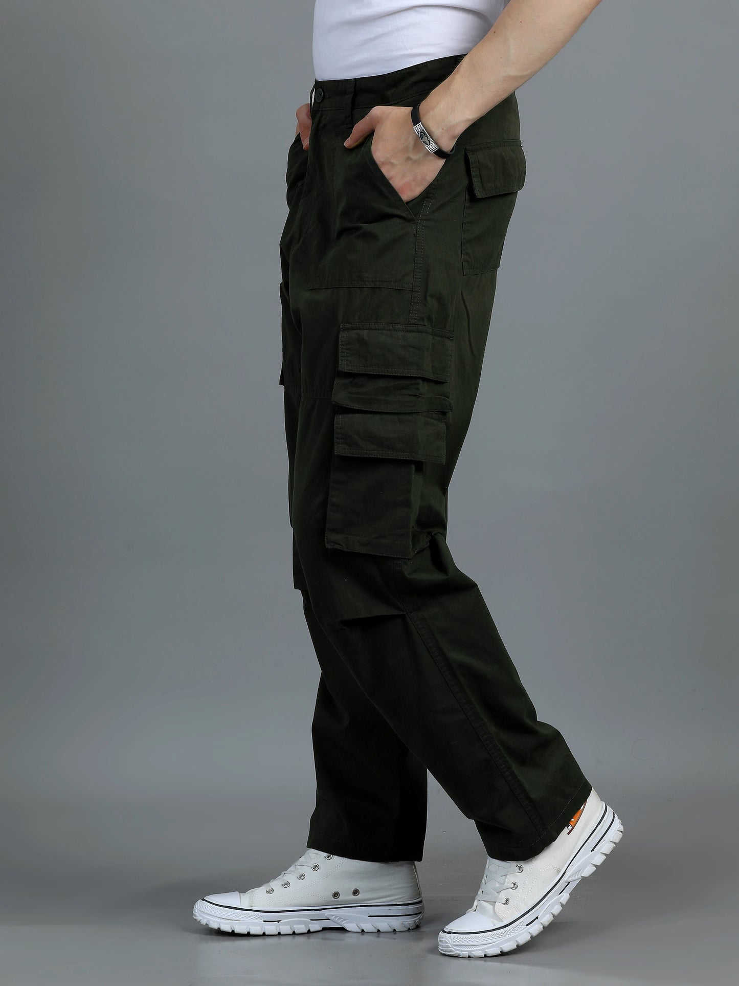 Cool Comfort Cargo Trousers - Dark Olive