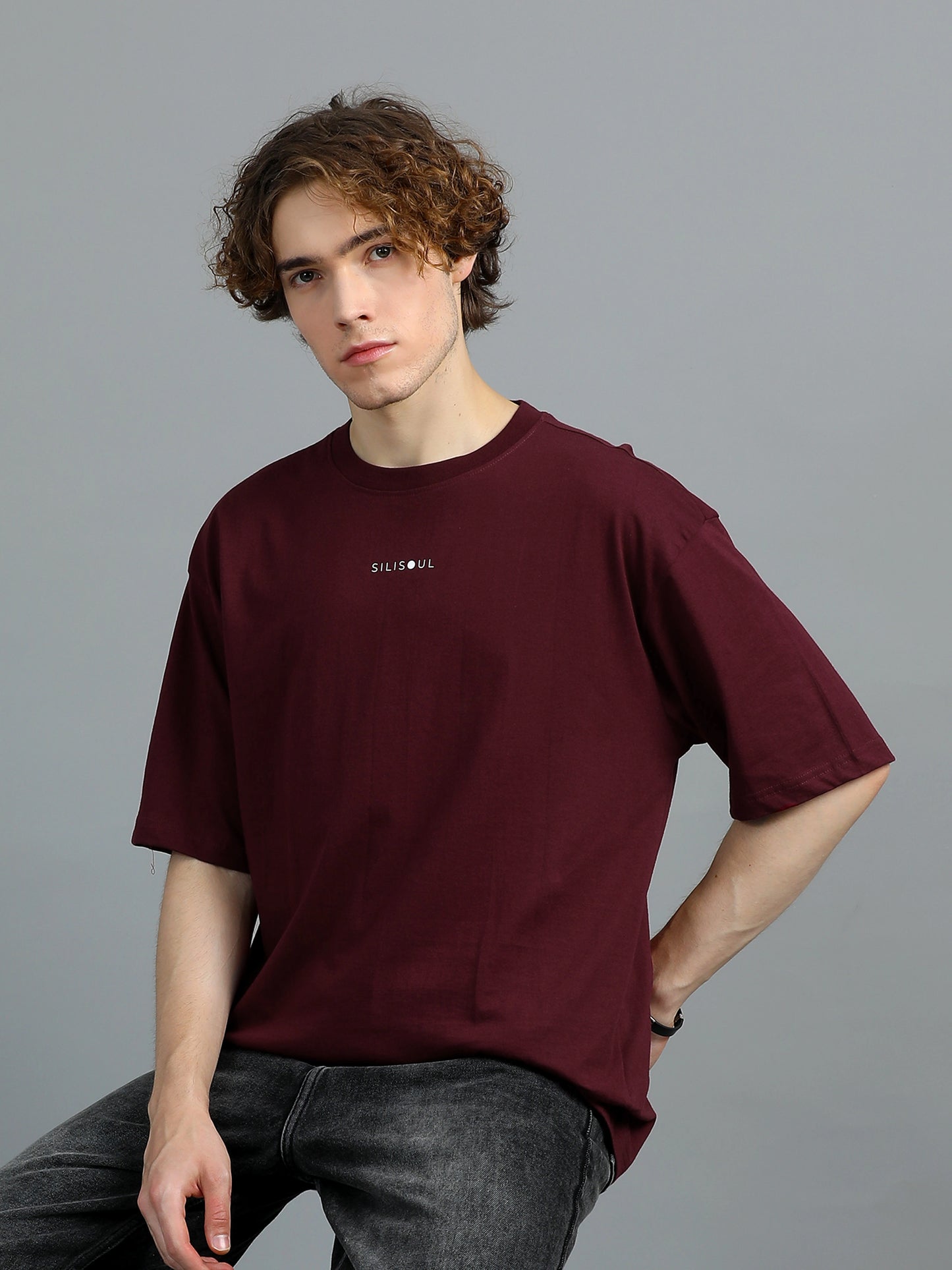 Core Logo Oversized Tee - Maroon