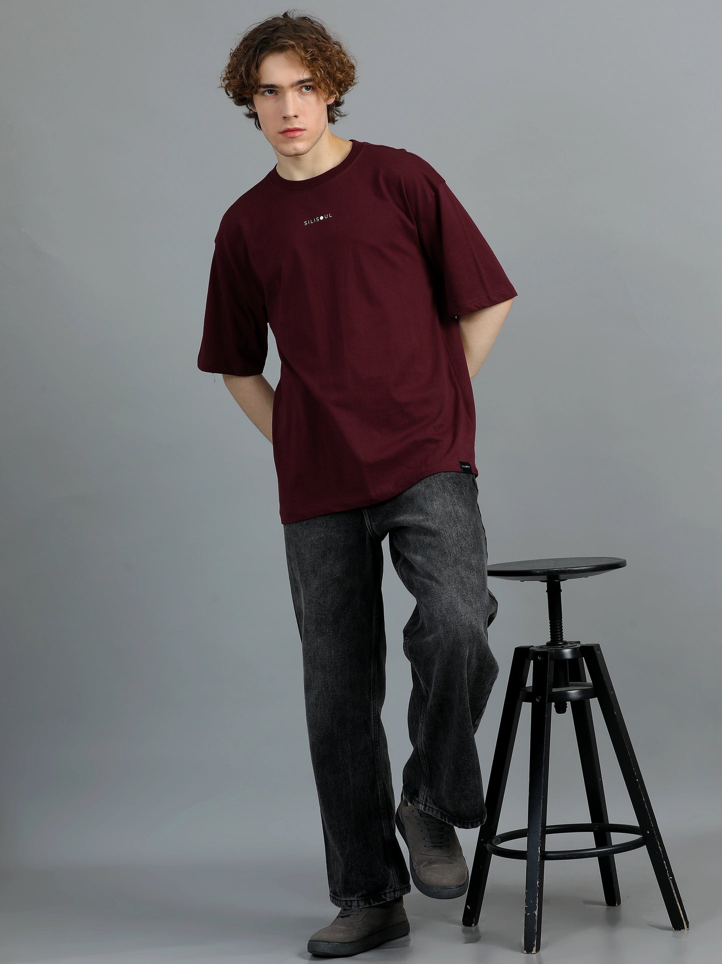 Core Logo Oversized Tee - Maroon