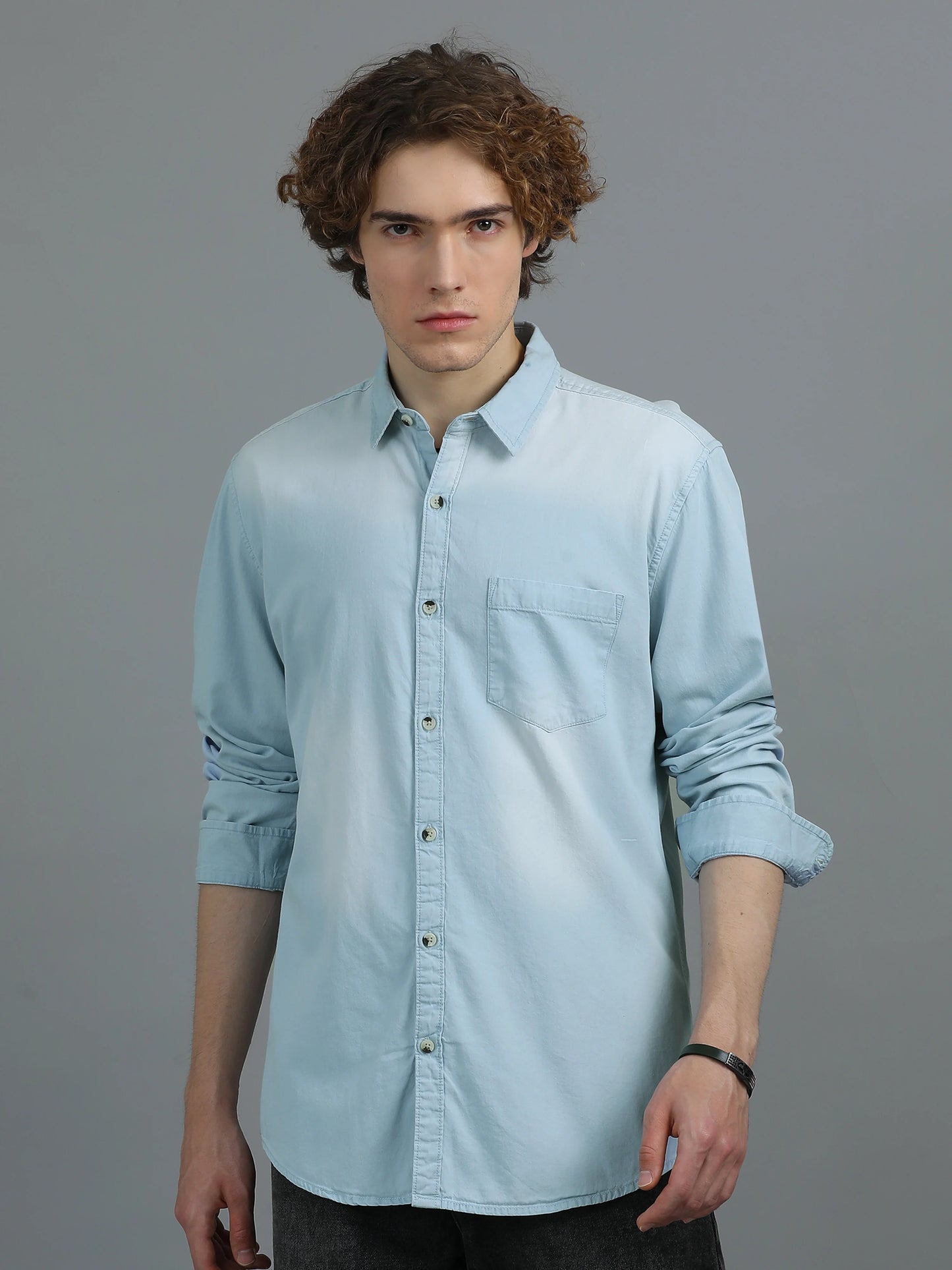 Street Smart Denim Shirt - Light Blue